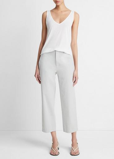 Low-Rise Washed Cotton Crop Pant image number 0
