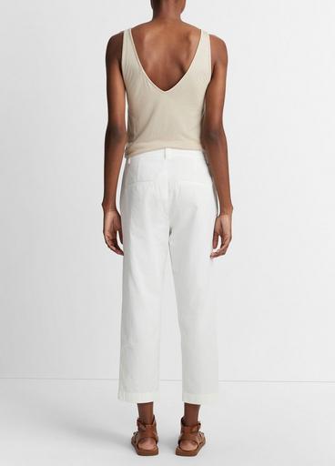 Mid-Rise Washed Cotton Crop Pant image number 3