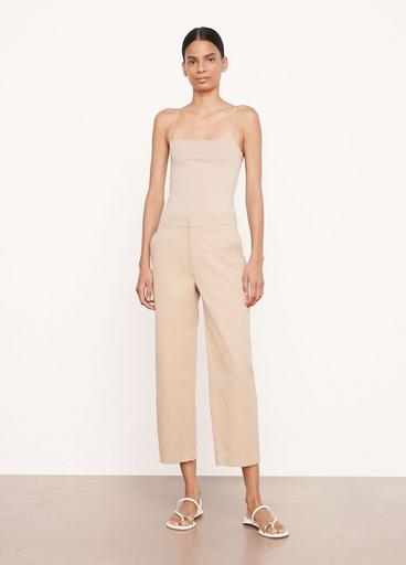 Mid-Rise Washed Cotton Crop Pant image number 0