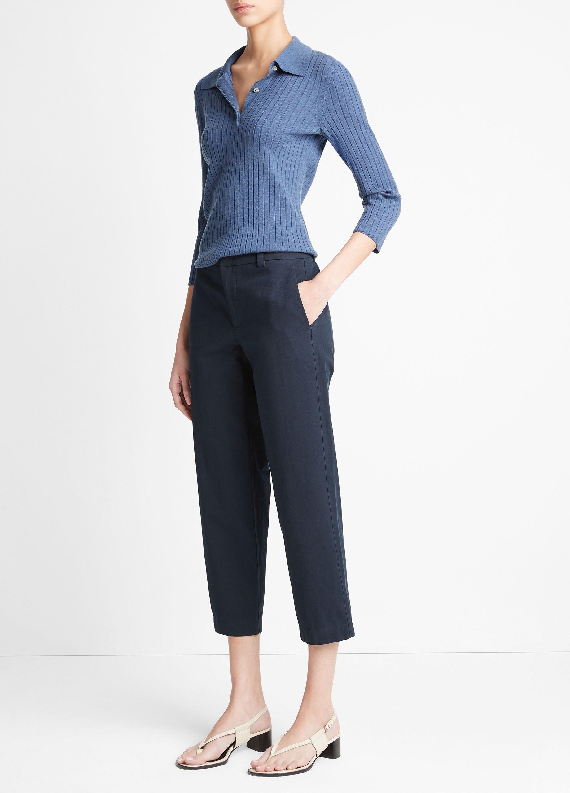 Mid-Rise Washed Cotton Crop Pant – Mercantile Portland