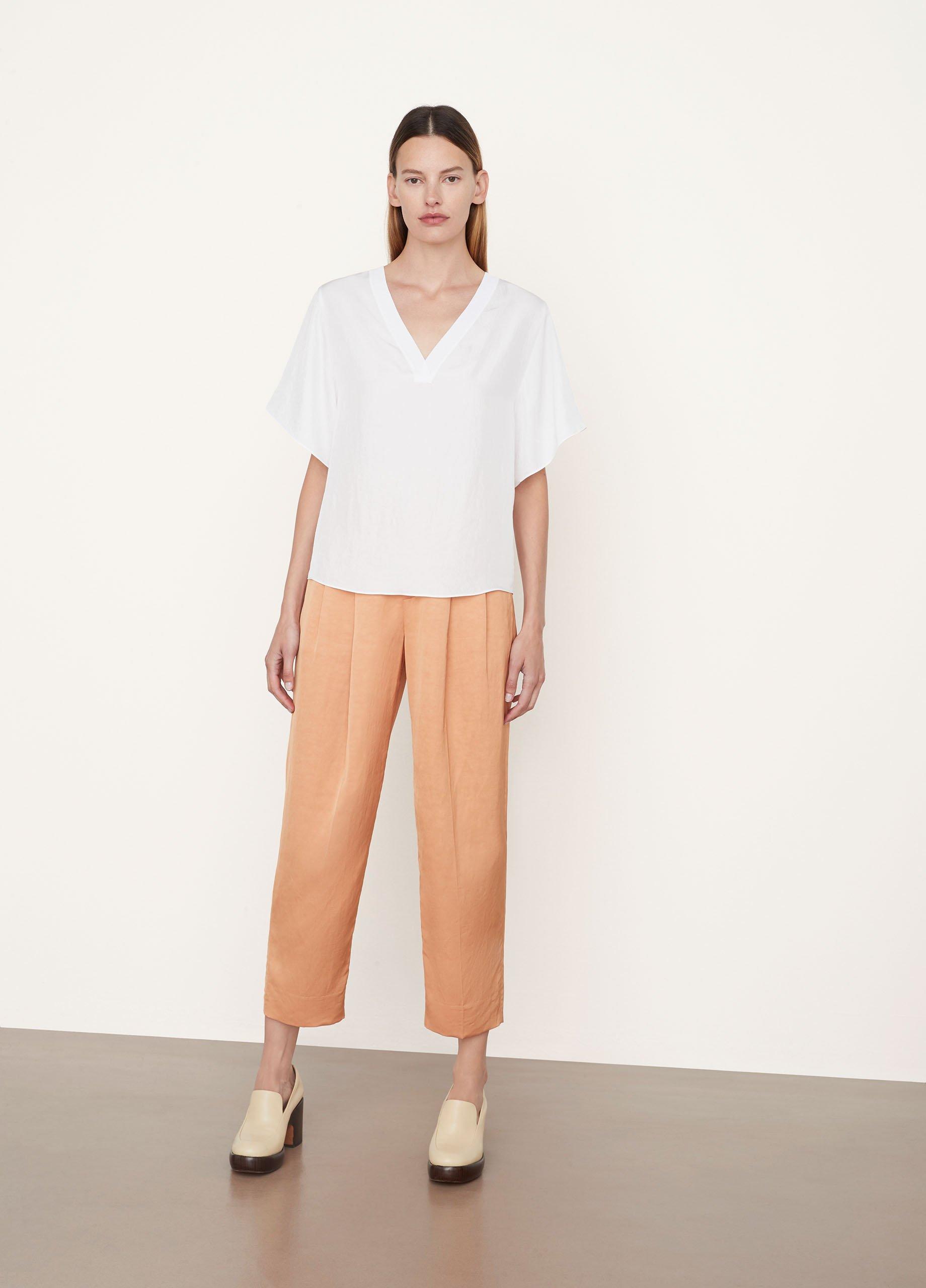 Double V-Neck Short Sleeve Popover image number 0