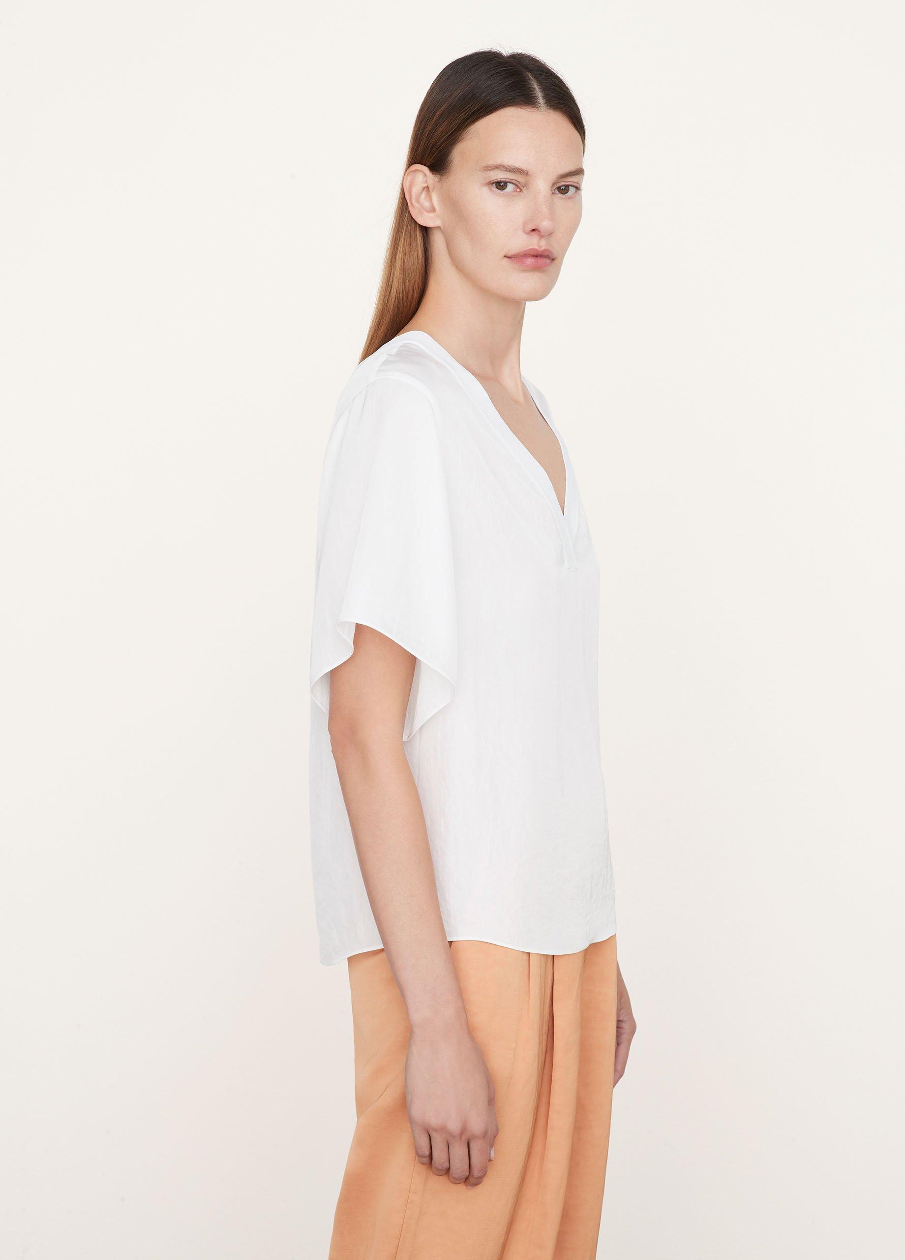 Double V-Neck Short Sleeve Popover image number 2