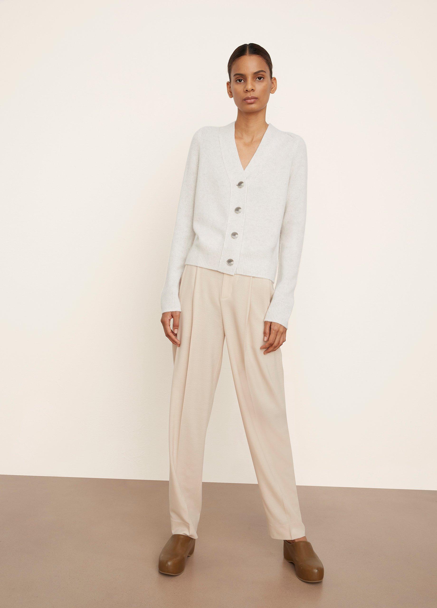 Cashmere Shrunken Button Cardigan image number 0