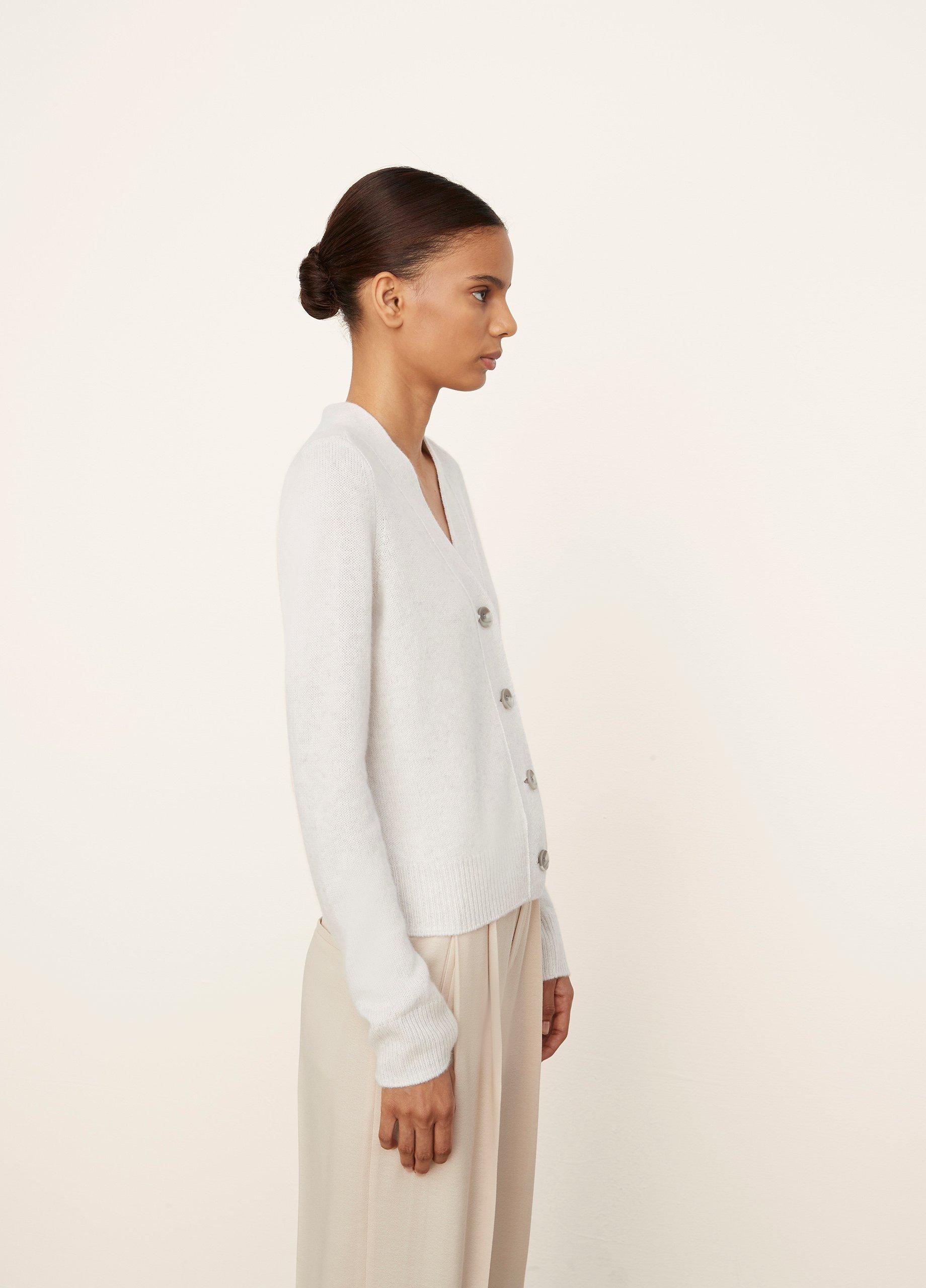 Cashmere Shrunken Button Cardigan image number 2