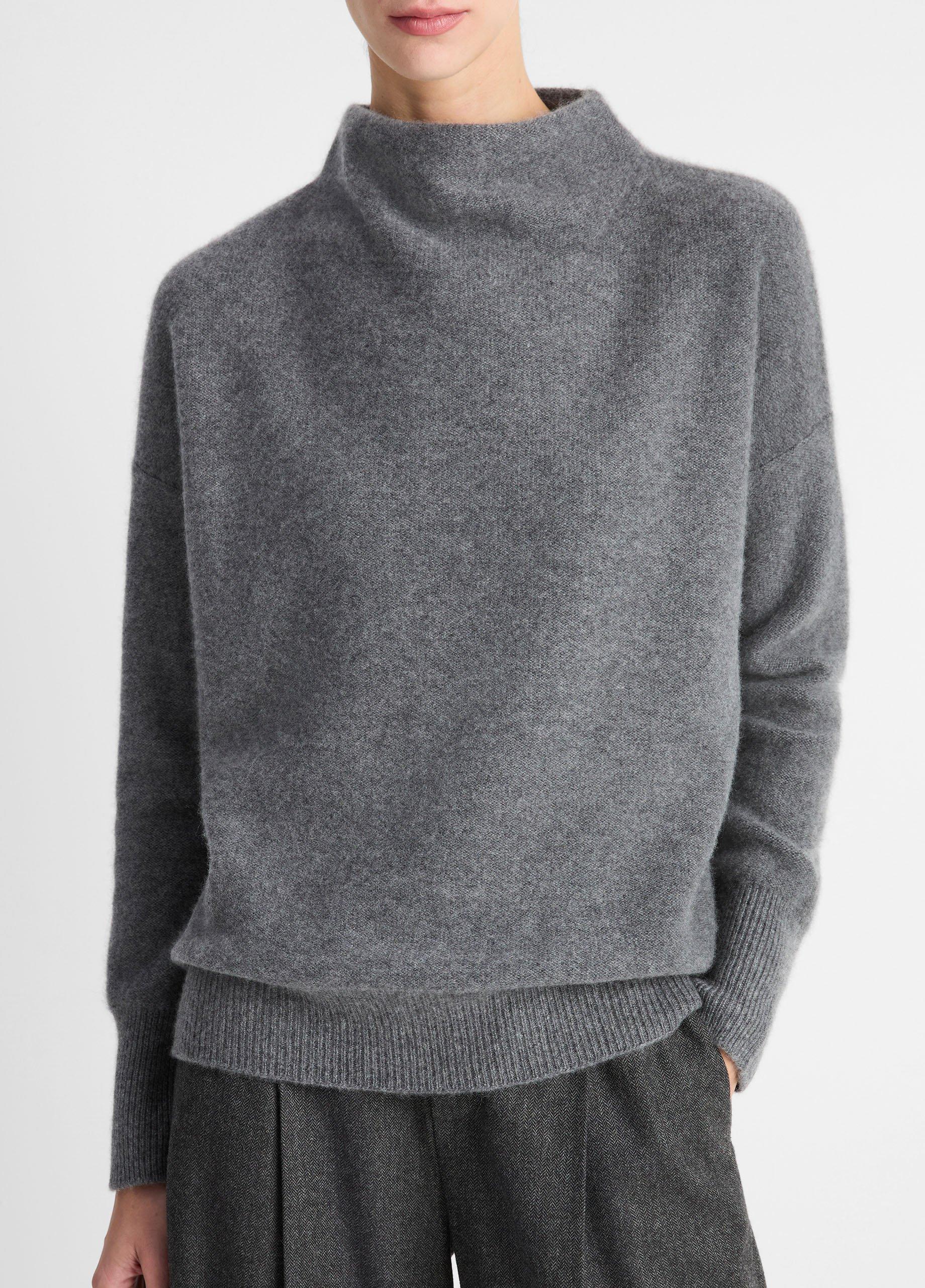 Plush Cashmere Funnel-Neck Sweater image number 1