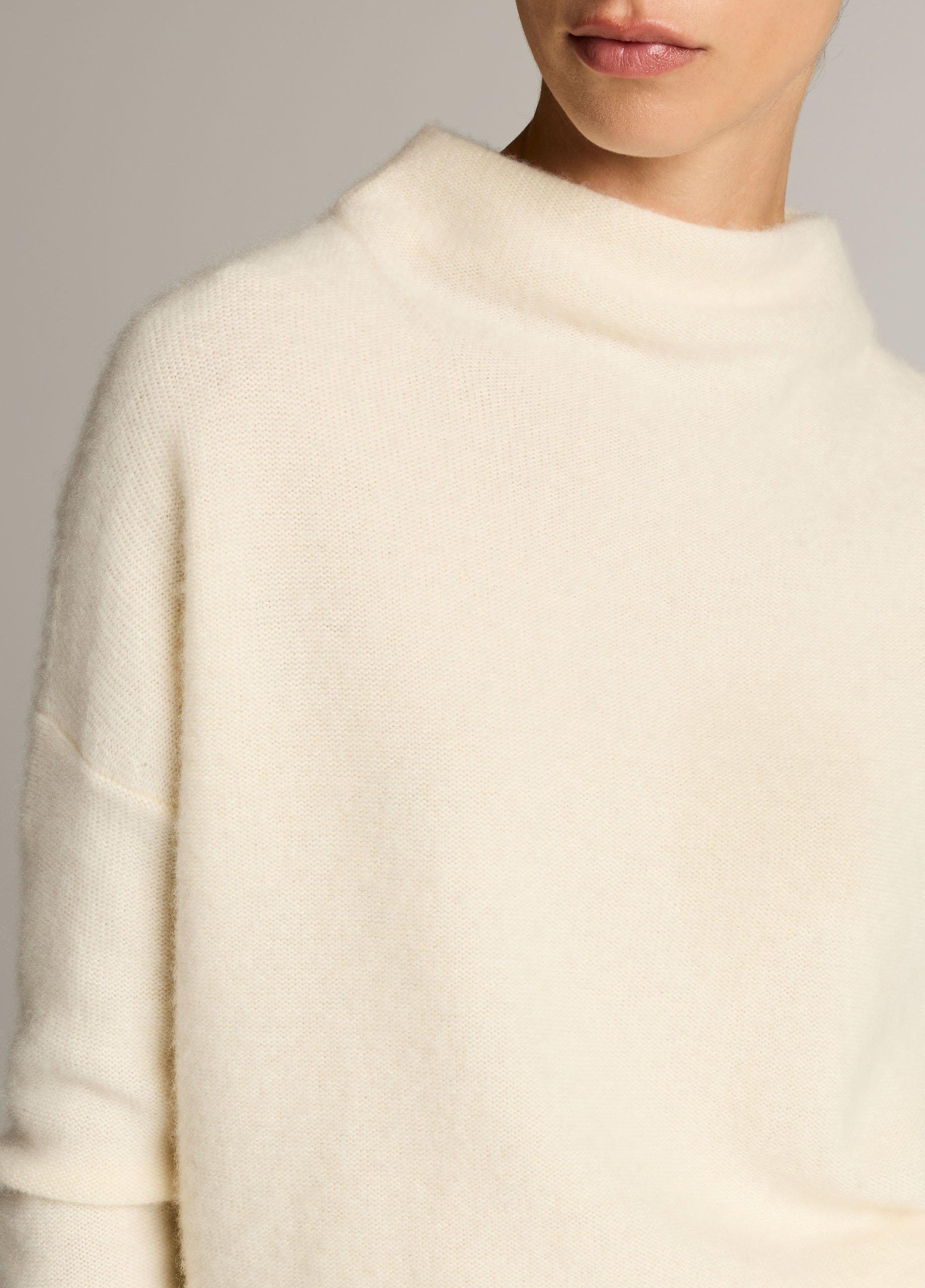 Plush Cashmere Funnel-Neck Sweater image number 1