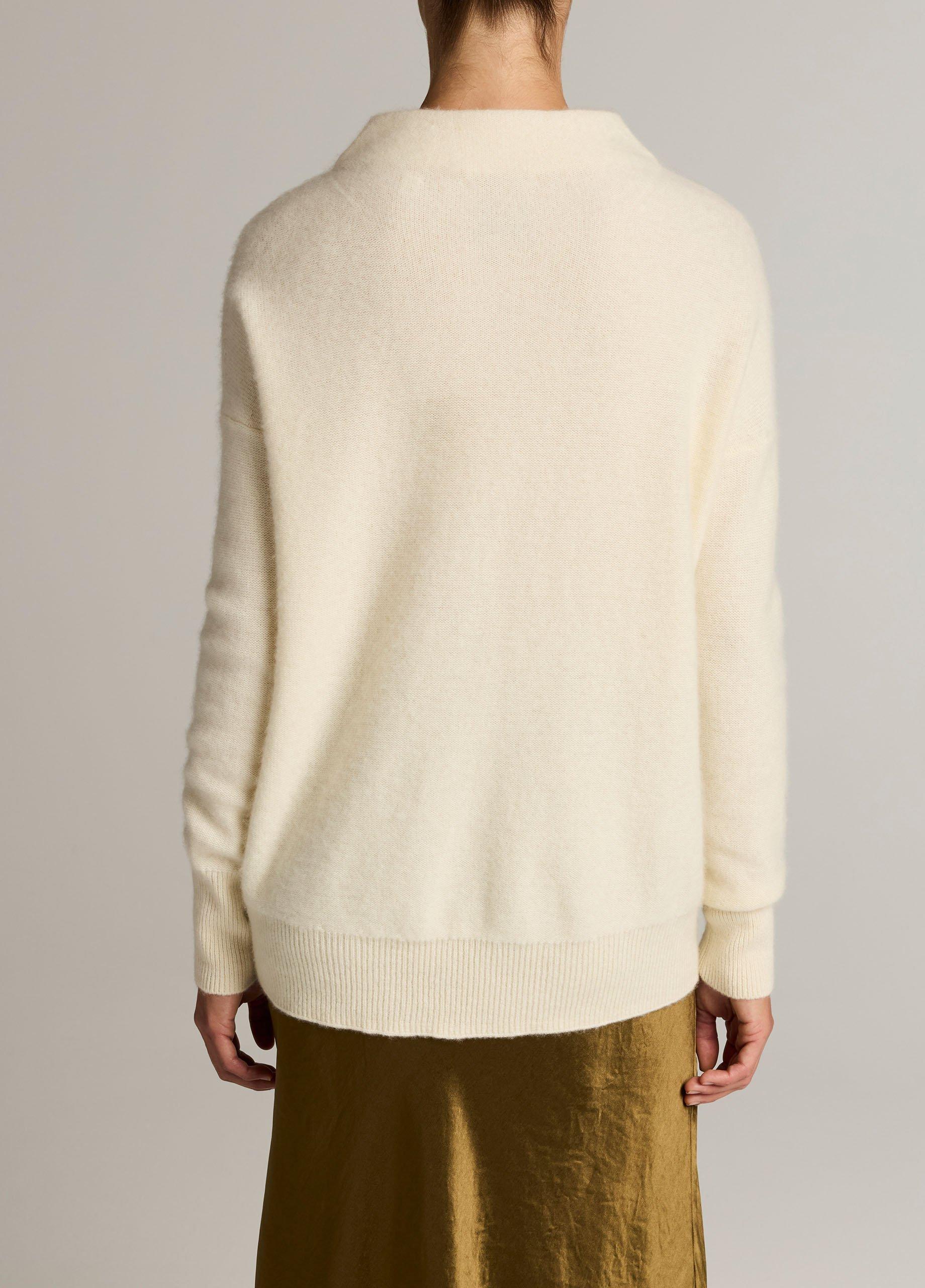 Plush Cashmere Funnel-Neck Sweater image number 2