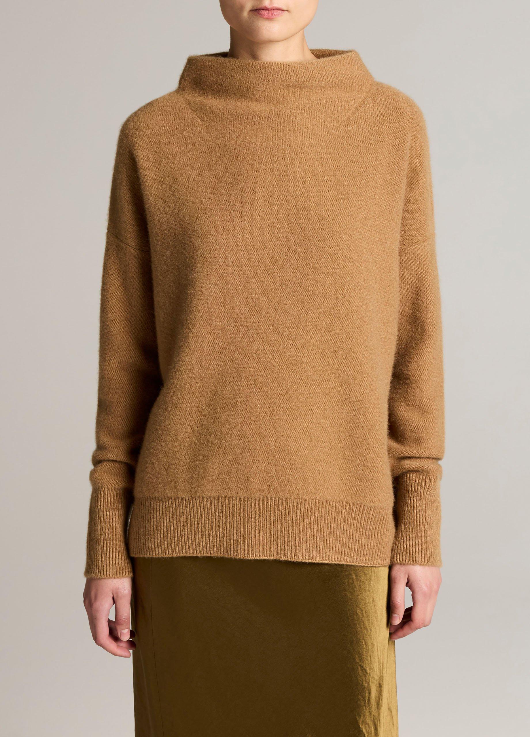 Plush Cashmere Funnel-Neck Sweater image number 0