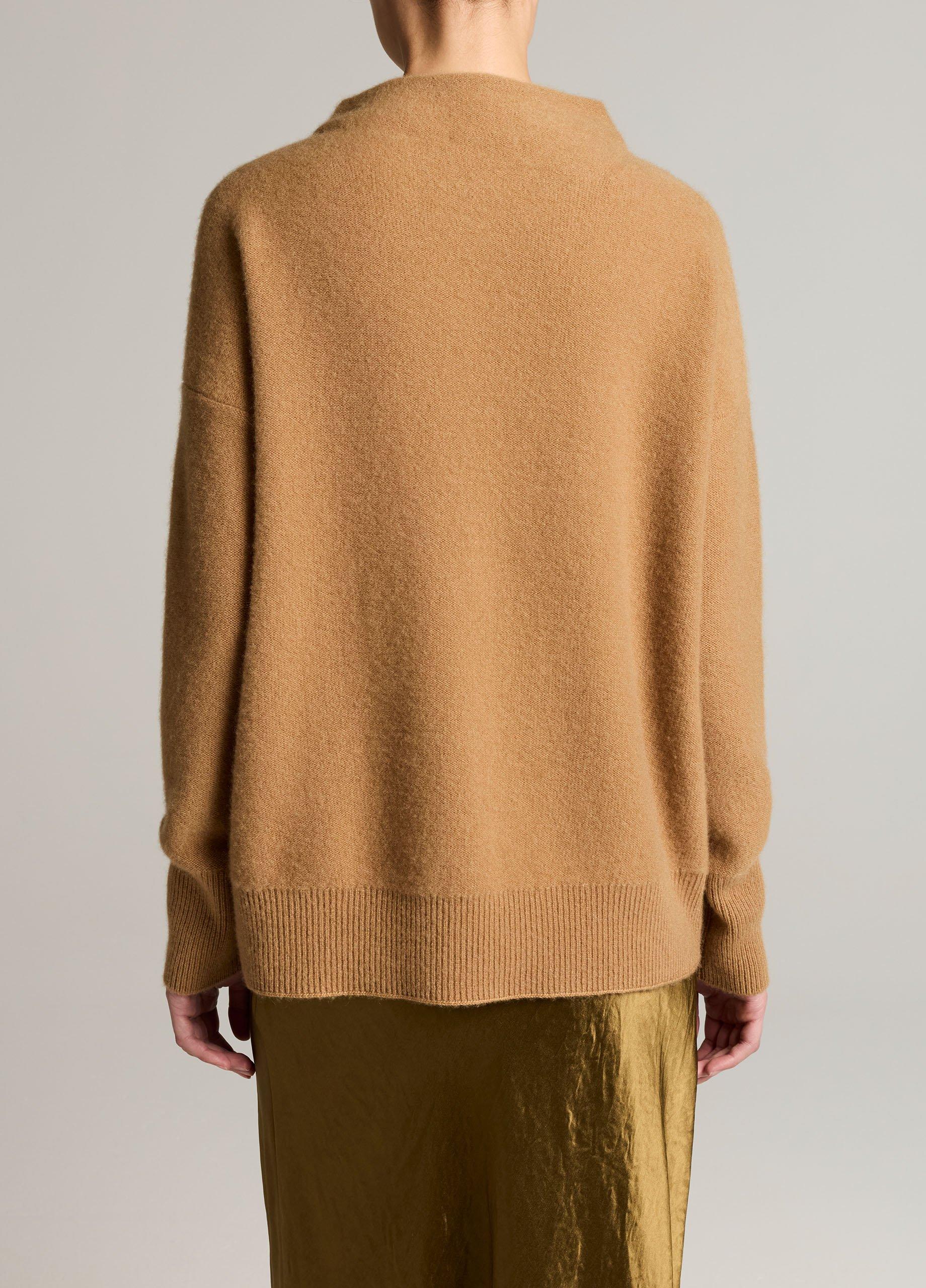 Plush Cashmere Funnel-Neck Sweater image number 2