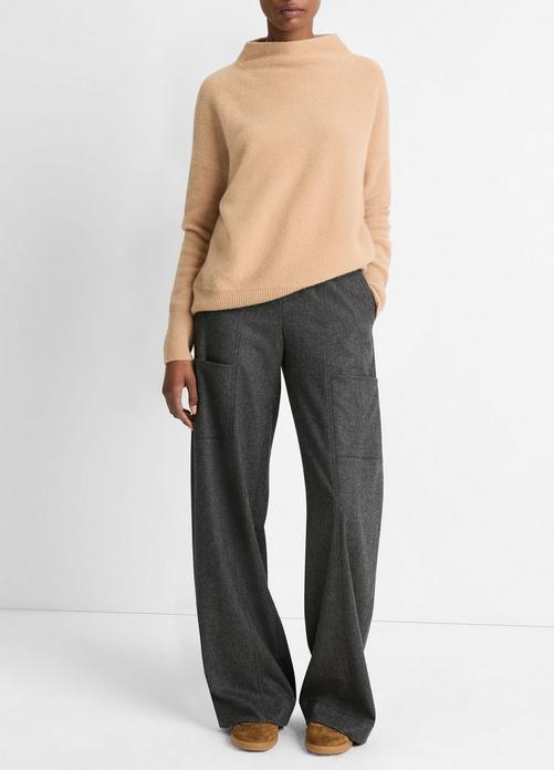 Plush Cashmere Funnel Neck Sweater