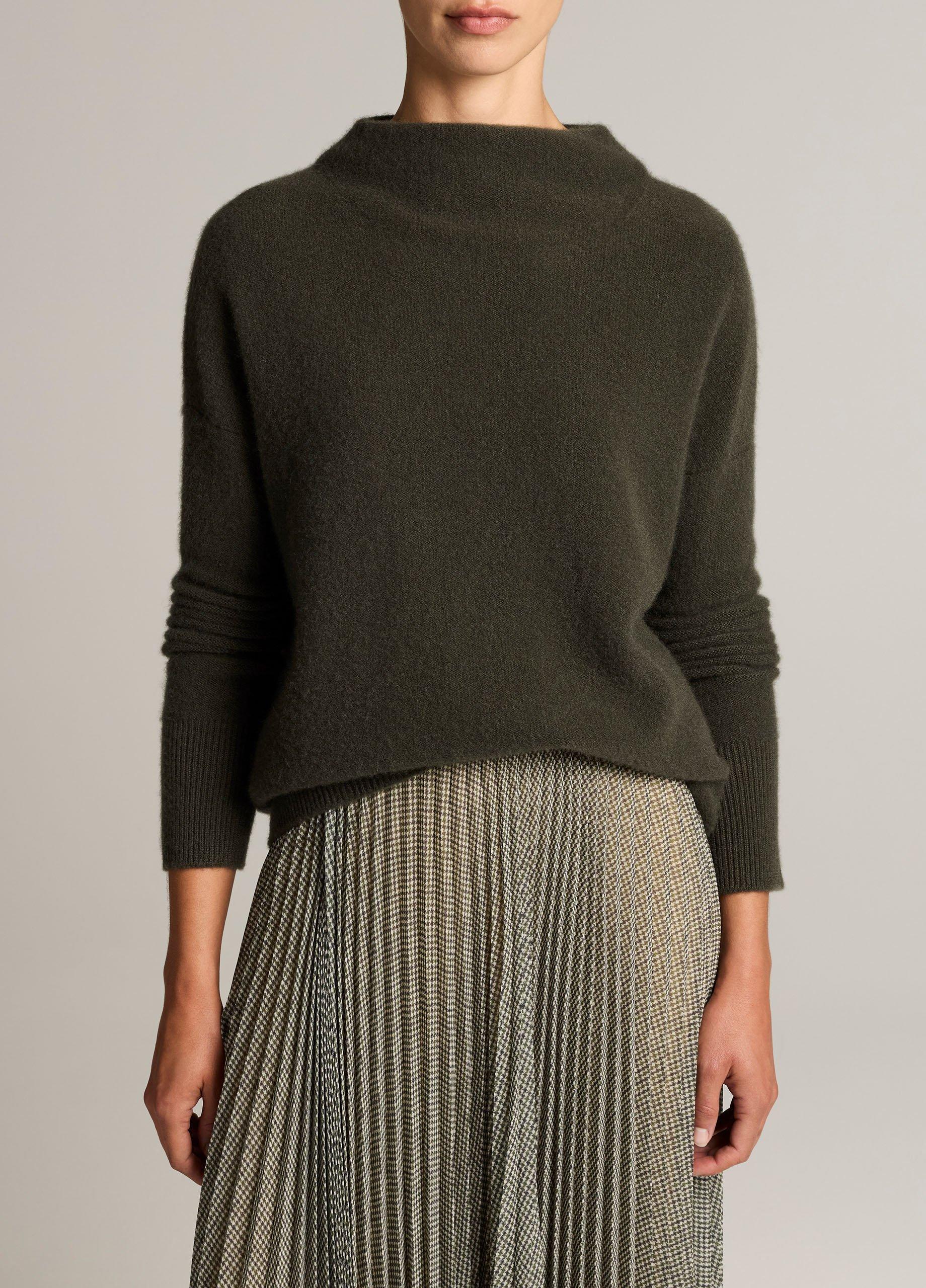 Plush Cashmere Funnel-Neck Sweater image number 0