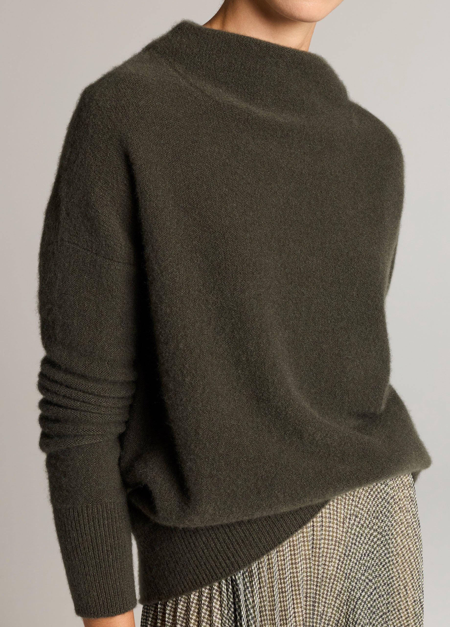 Plush Cashmere Funnel-Neck Sweater image number 1