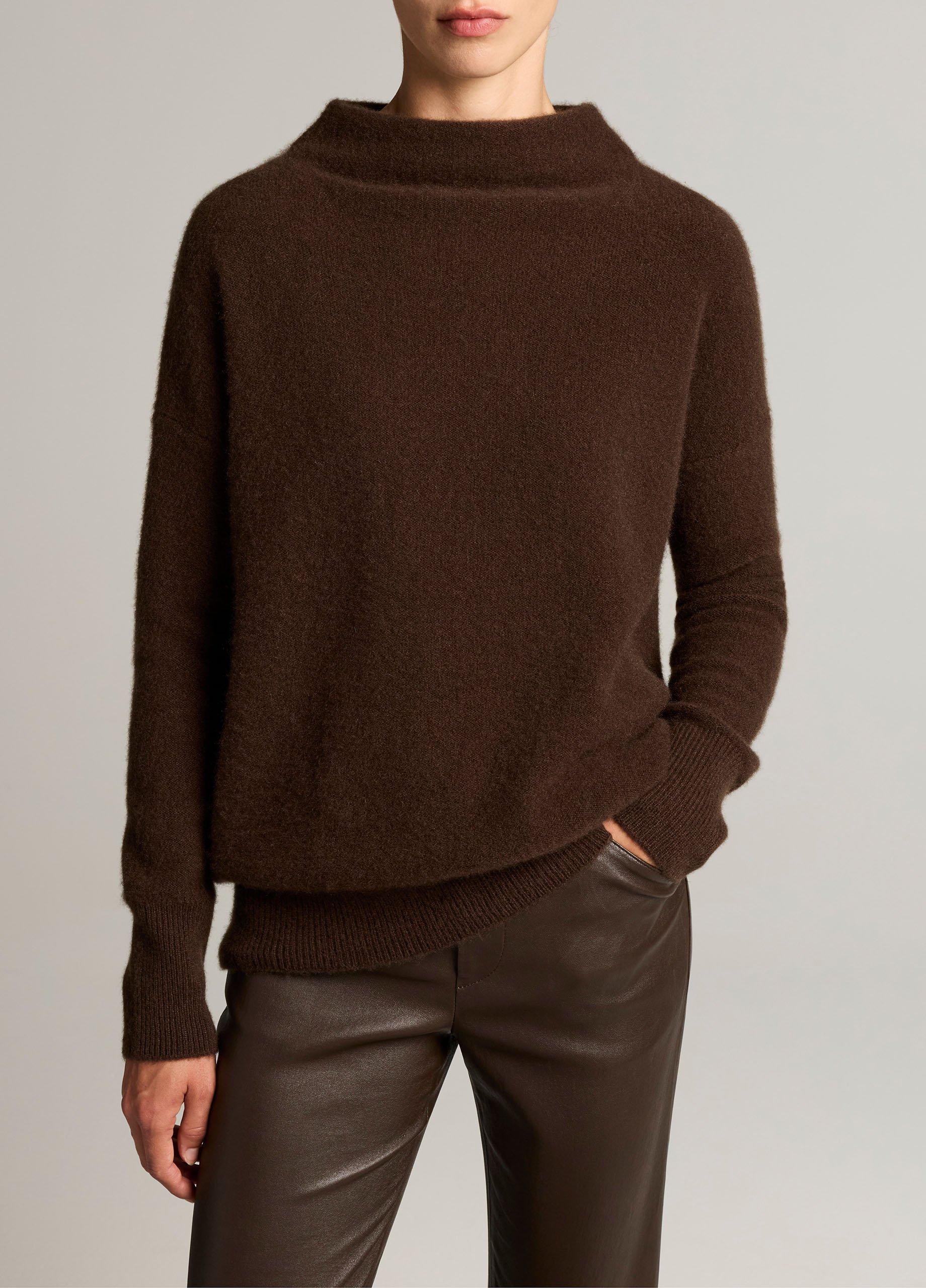 Plush Cashmere Funnel-Neck Sweater image number 0