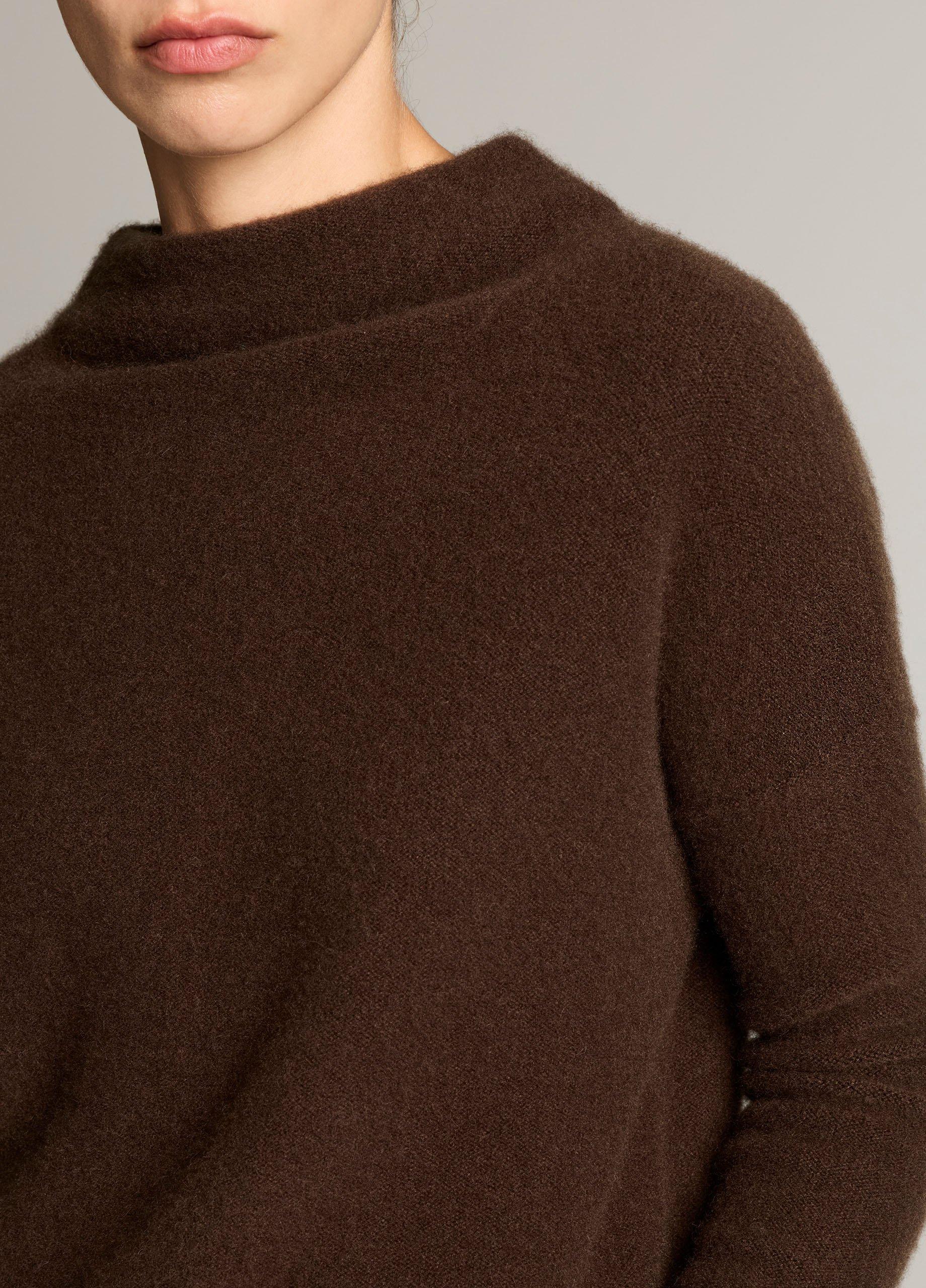 Plush Cashmere Funnel-Neck Sweater image number 1