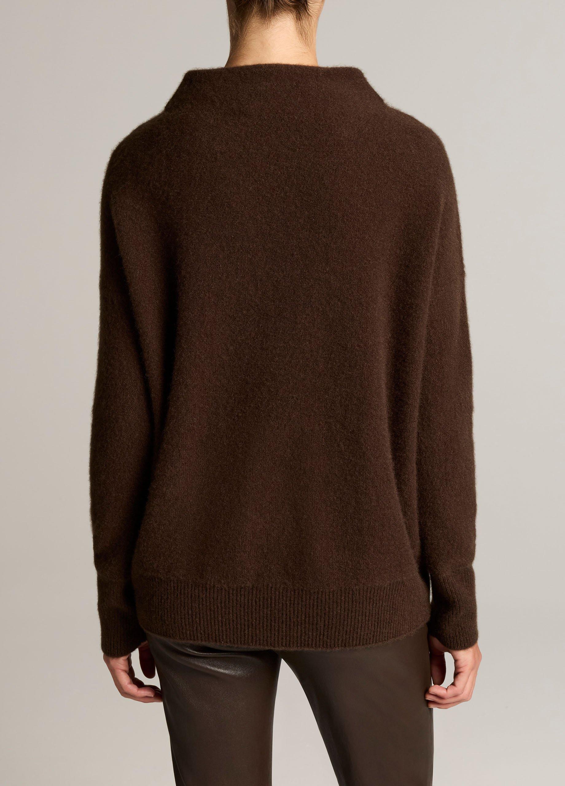 Plush Cashmere Funnel-Neck Sweater image number 2