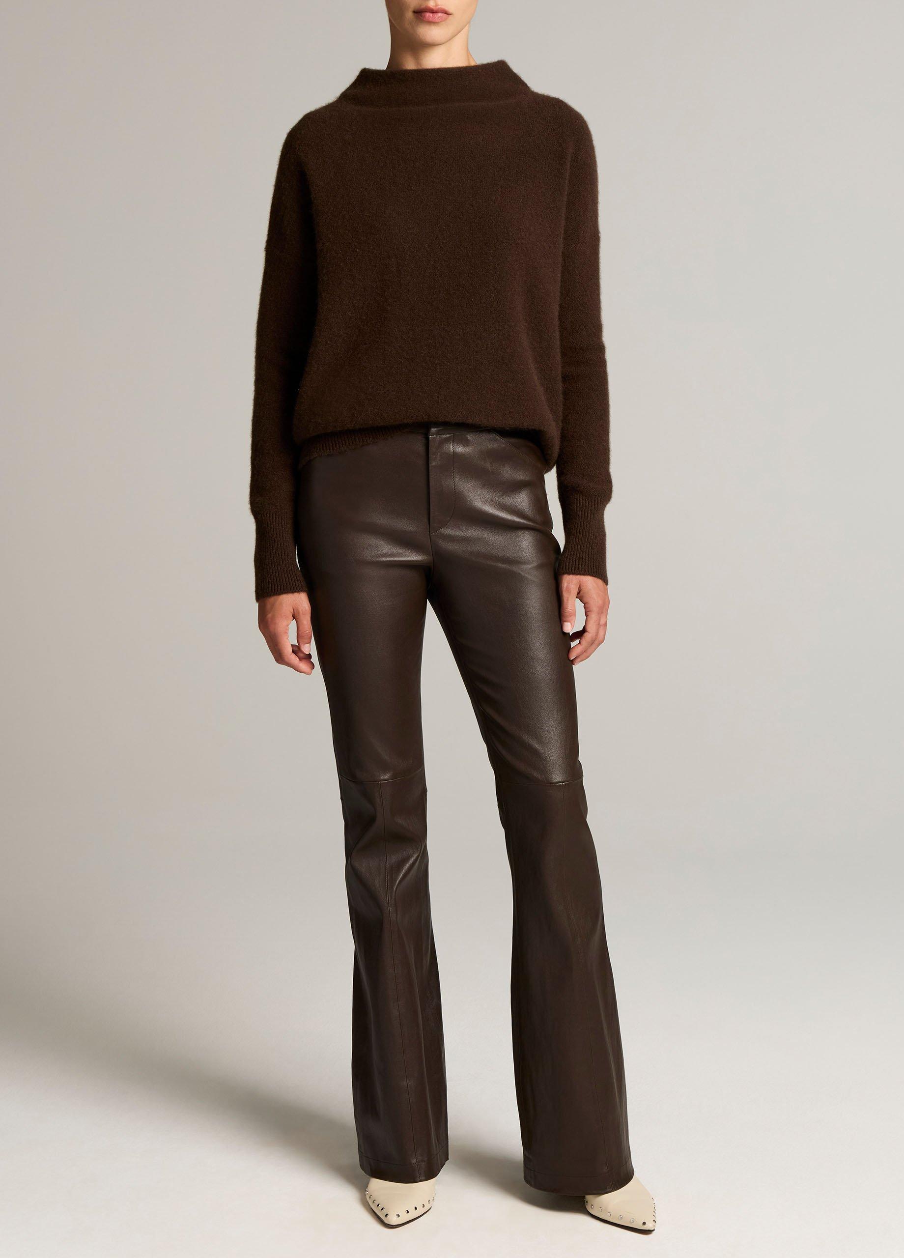 Plush Cashmere Funnel-Neck Sweater image number 3
