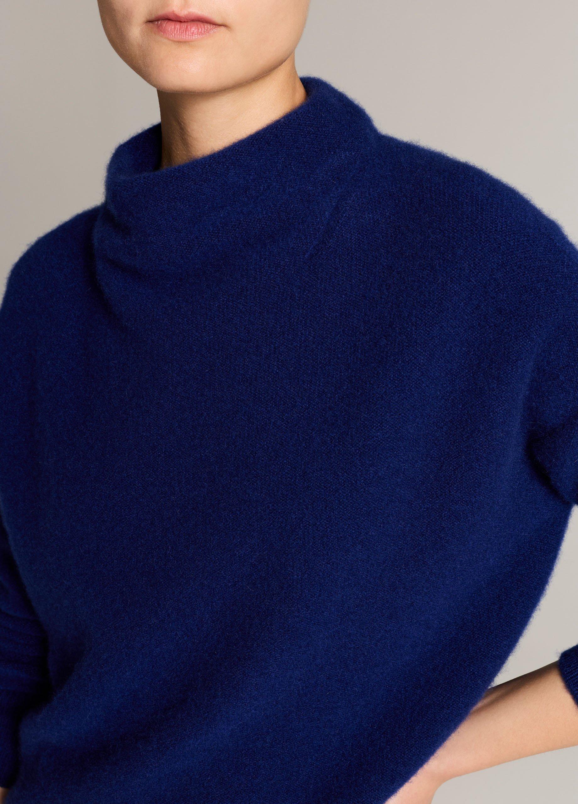 Plush Cashmere Funnel-Neck Sweater image number 1