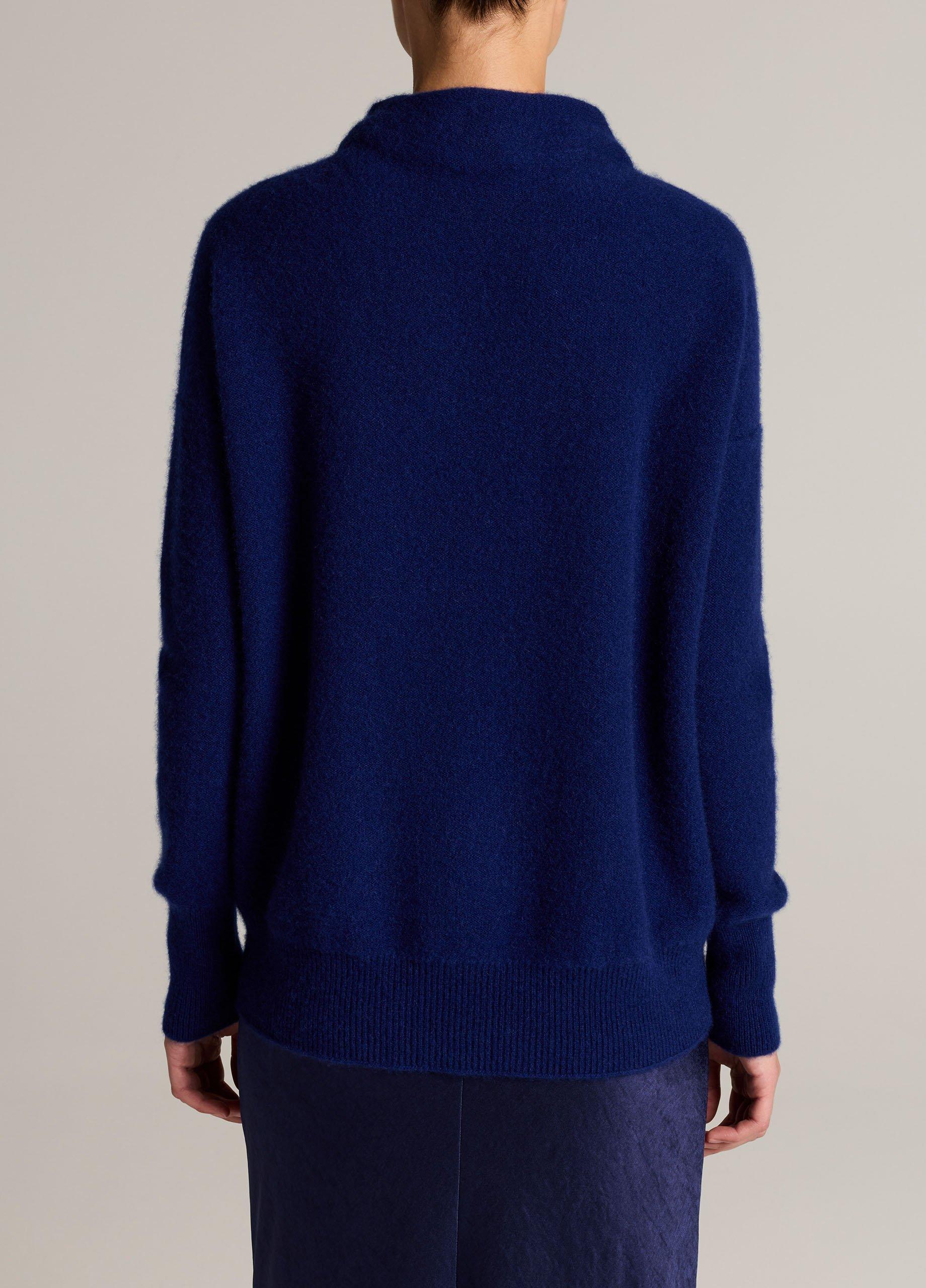 Plush Cashmere Funnel-Neck Sweater image number 2