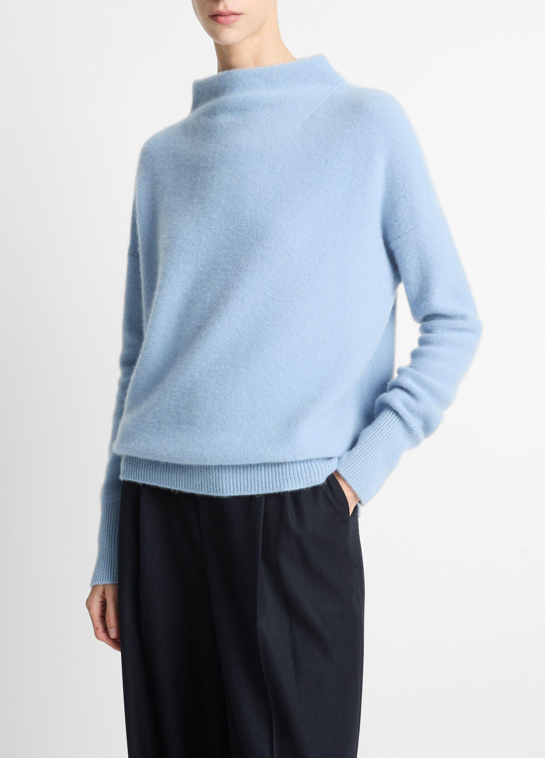 Plush Cashmere Funnel-Neck Sweater image number 1