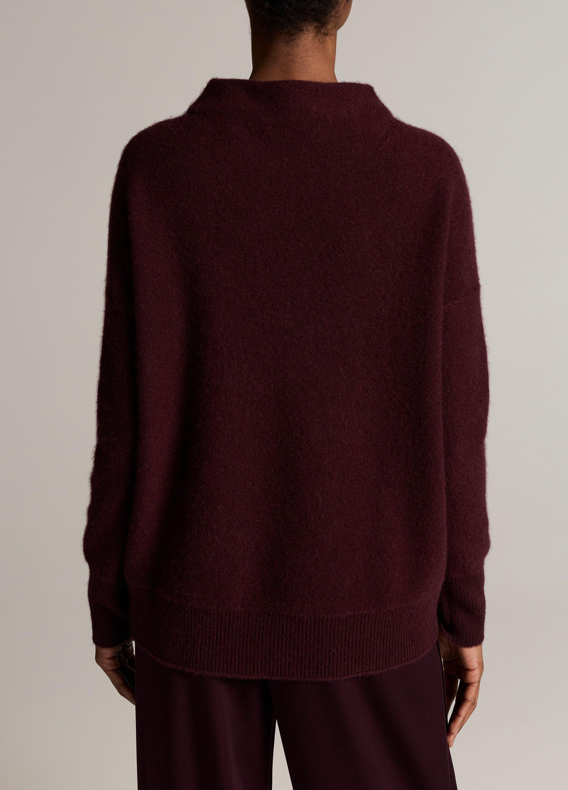 Plush Cashmere Funnel-Neck Sweater image number 2