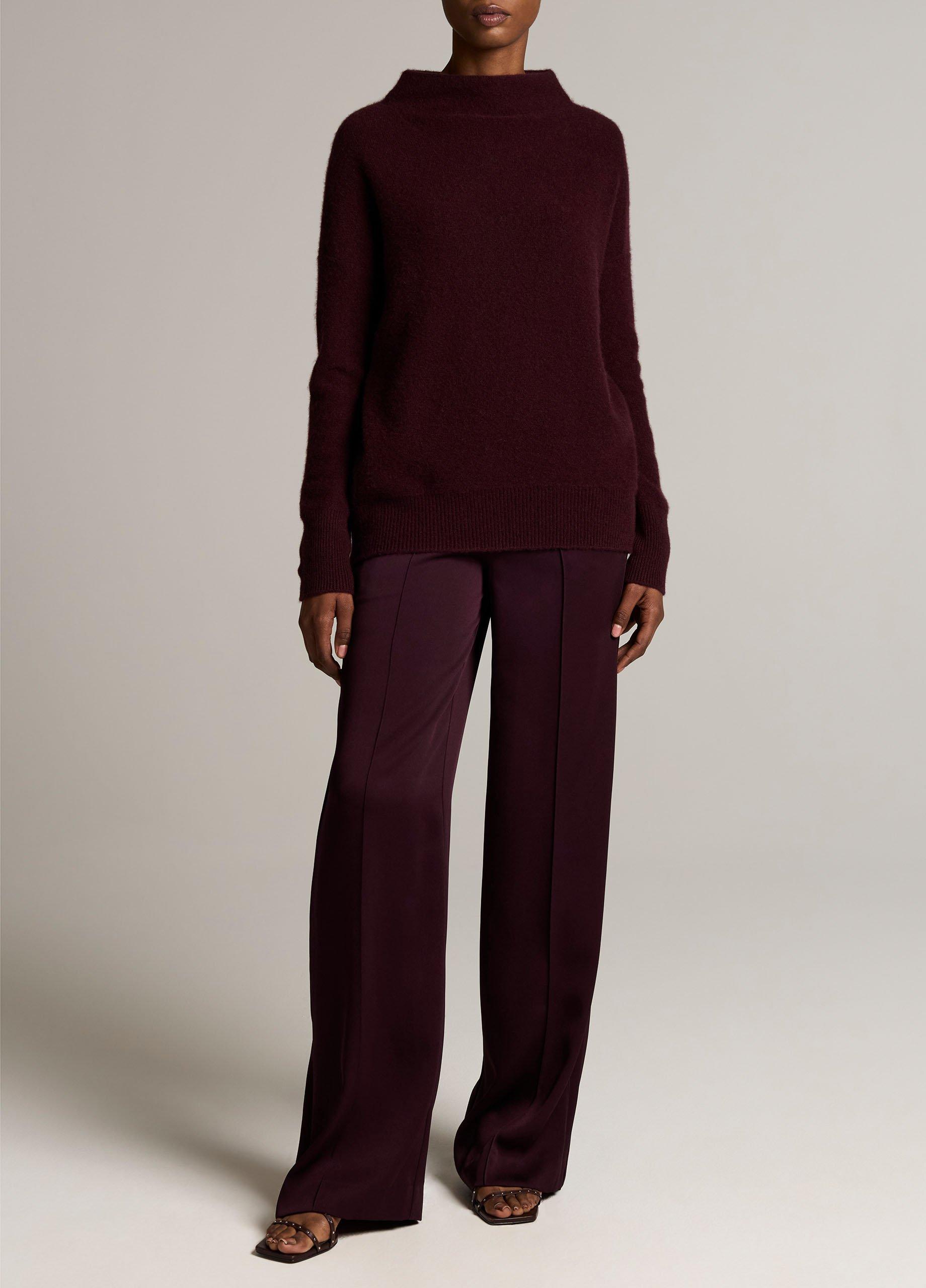 Plush Cashmere Funnel-Neck Sweater image number 3
