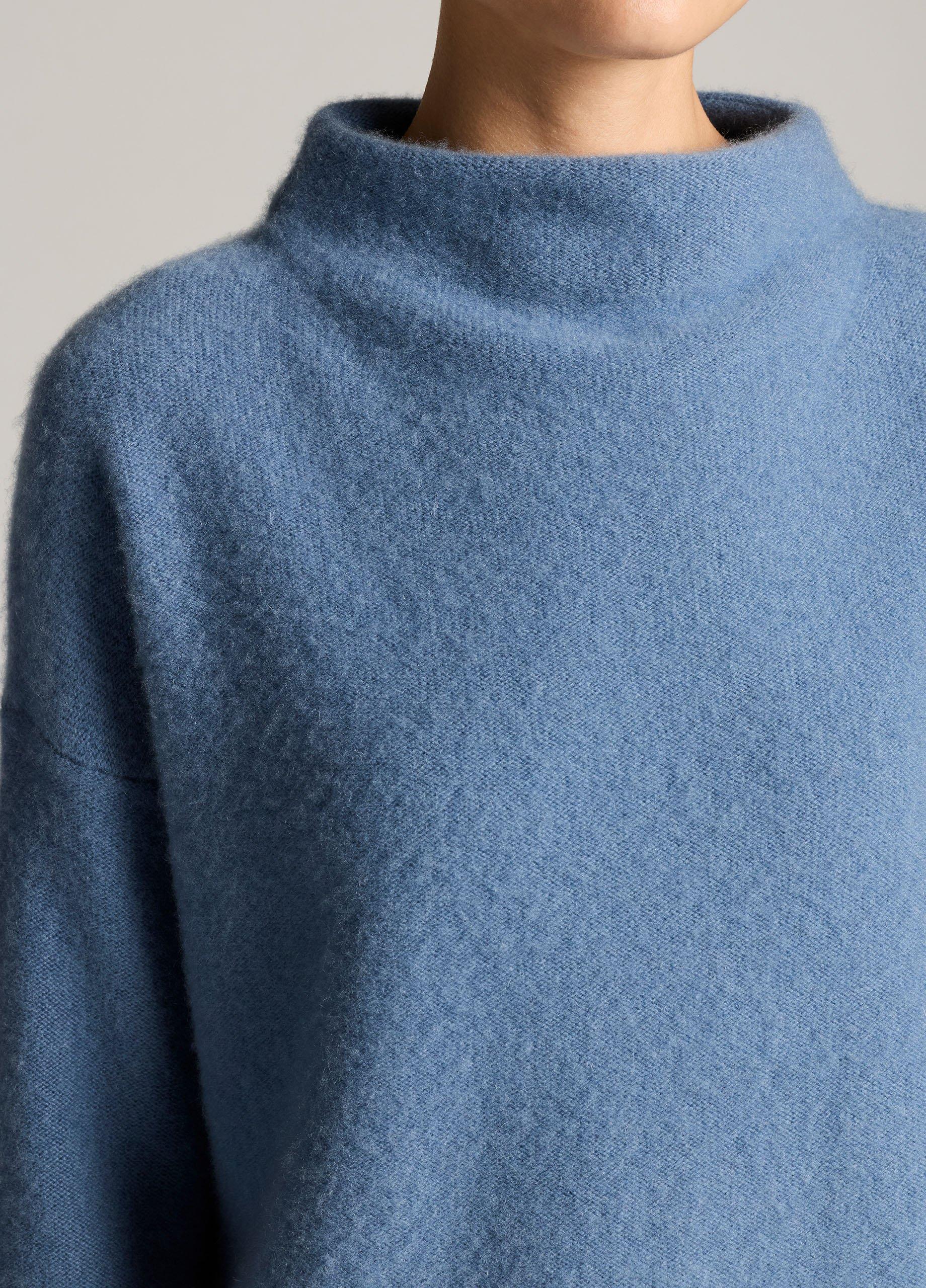Plush Cashmere Funnel-Neck Sweater image number 1