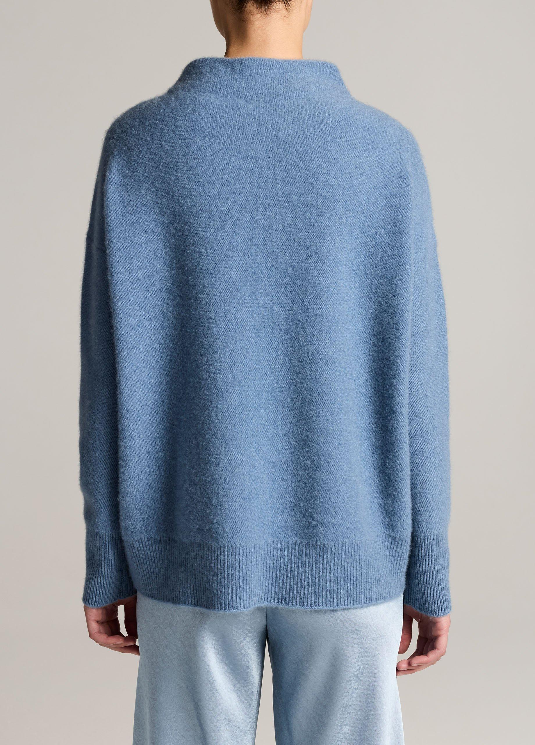 Plush Cashmere Funnel-Neck Sweater image number 2
