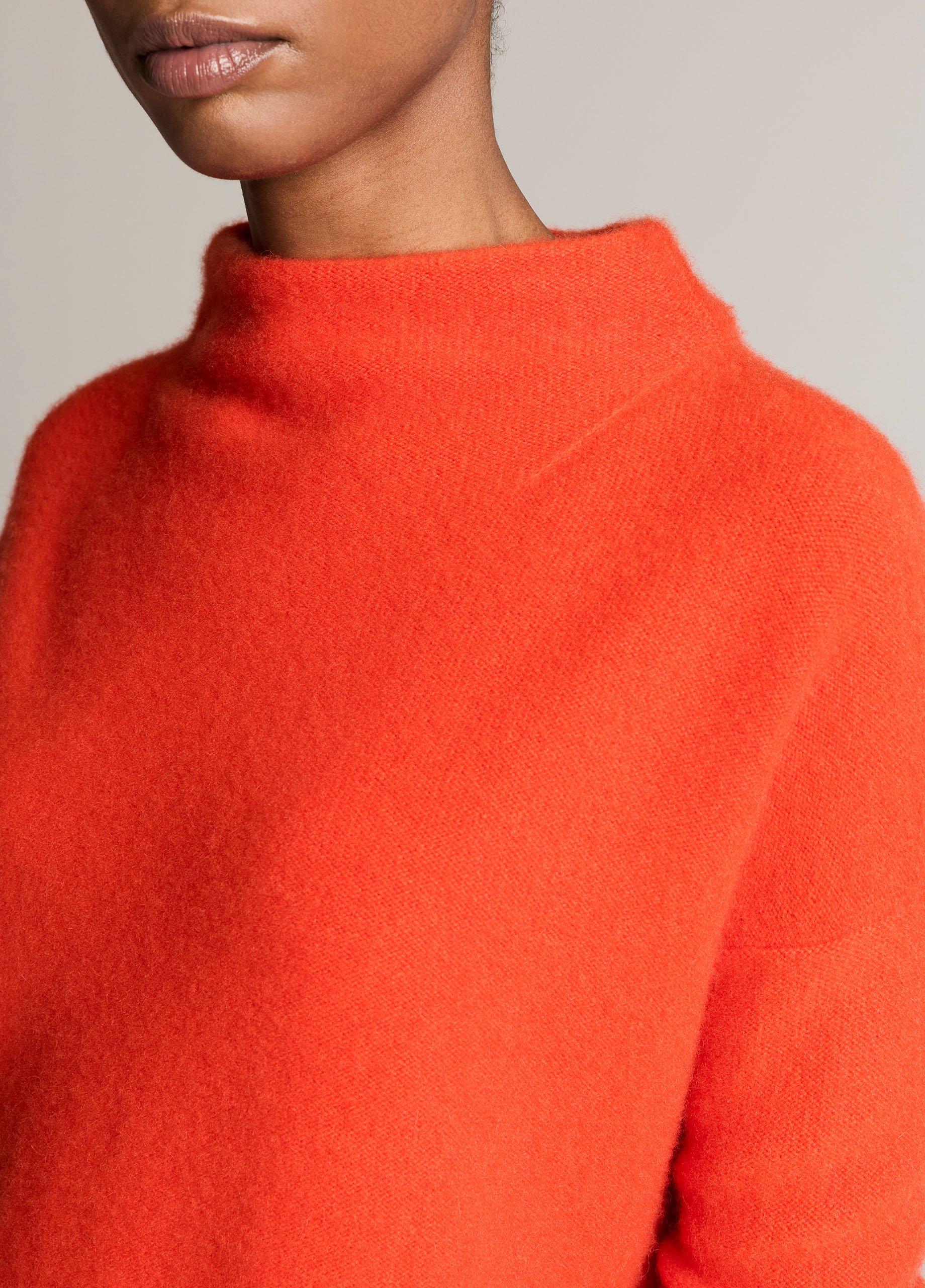 Plush Cashmere Funnel-Neck Sweater image number 1