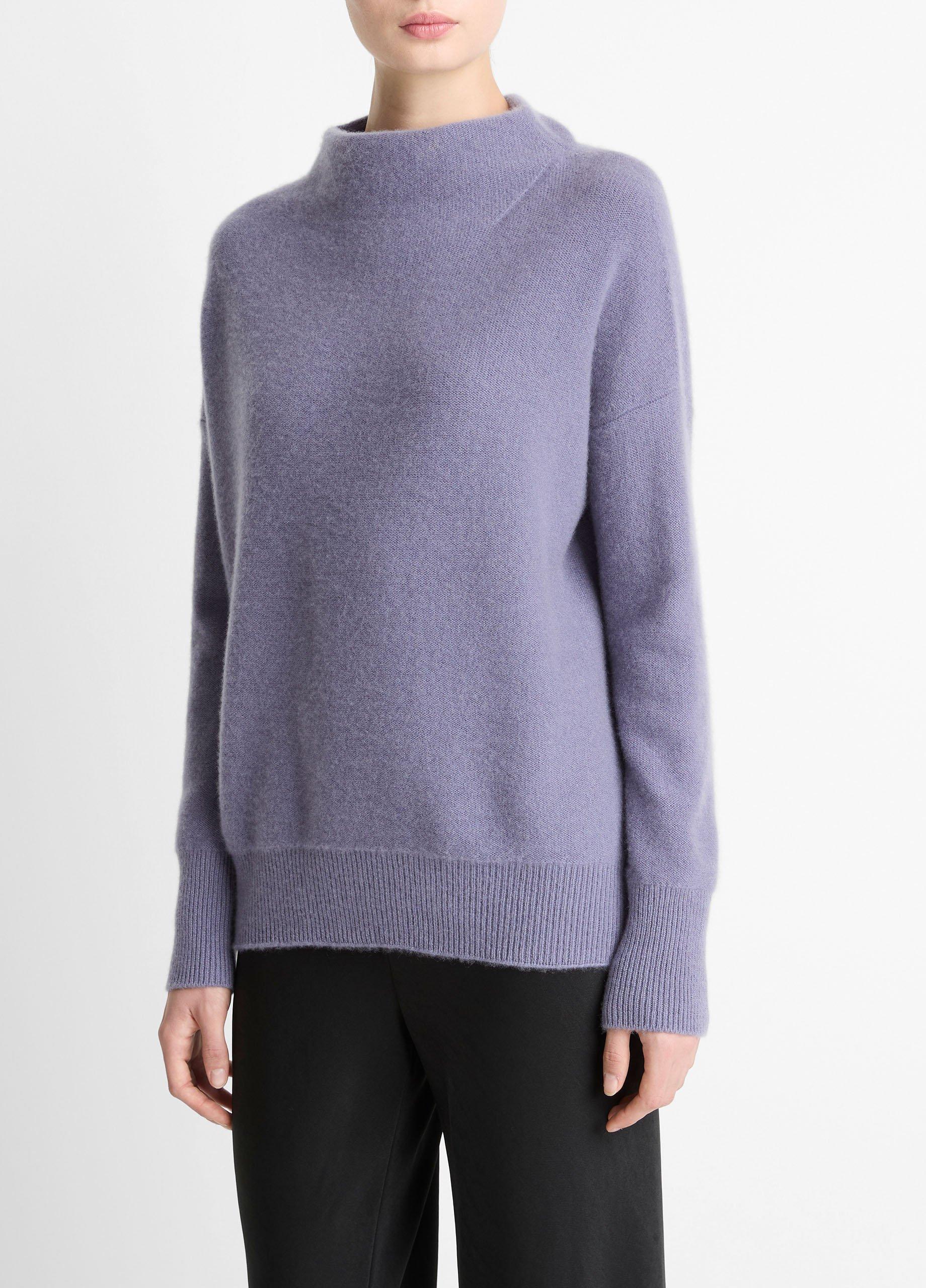 Plush Cashmere Funnel-Neck Sweater image number 1