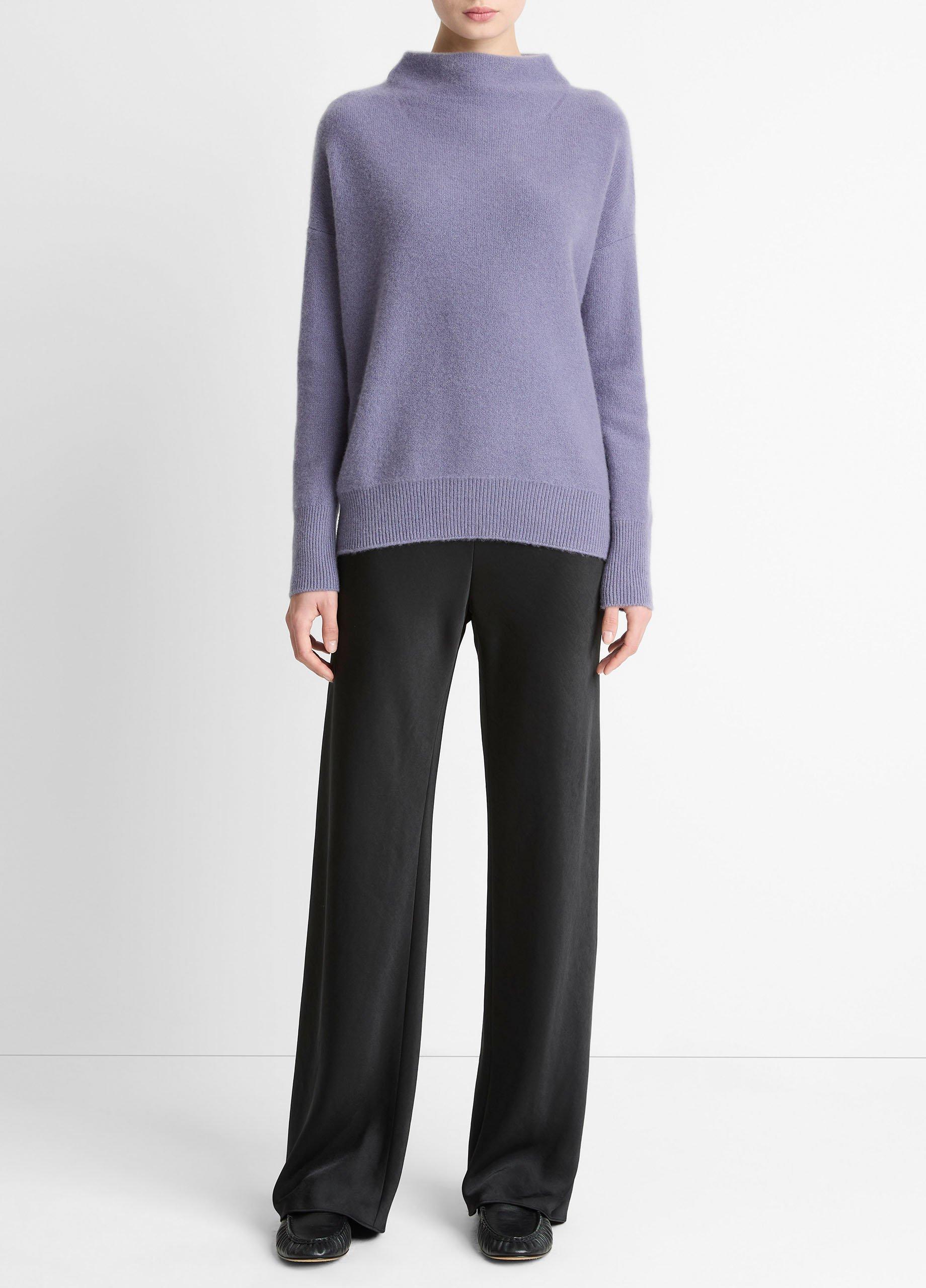 Plush Cashmere Funnel-Neck Sweater image number 3