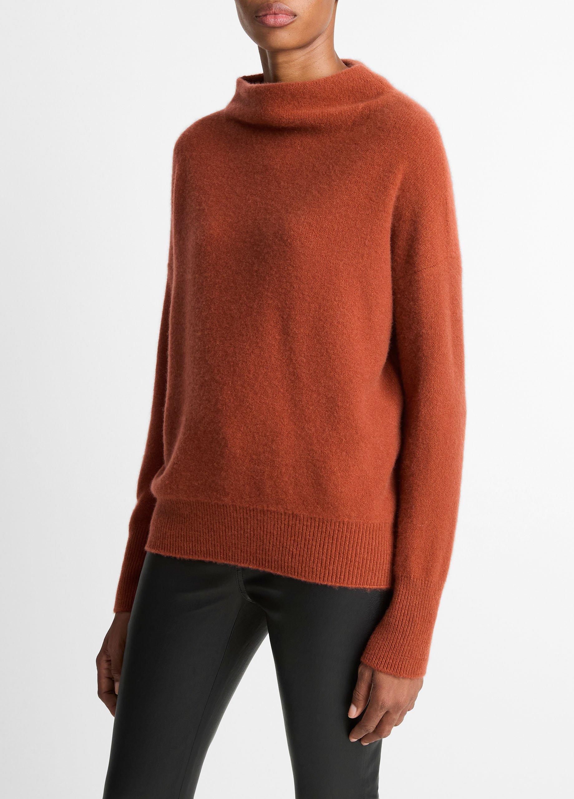 Plush Cashmere Funnel-Neck Sweater image number 1