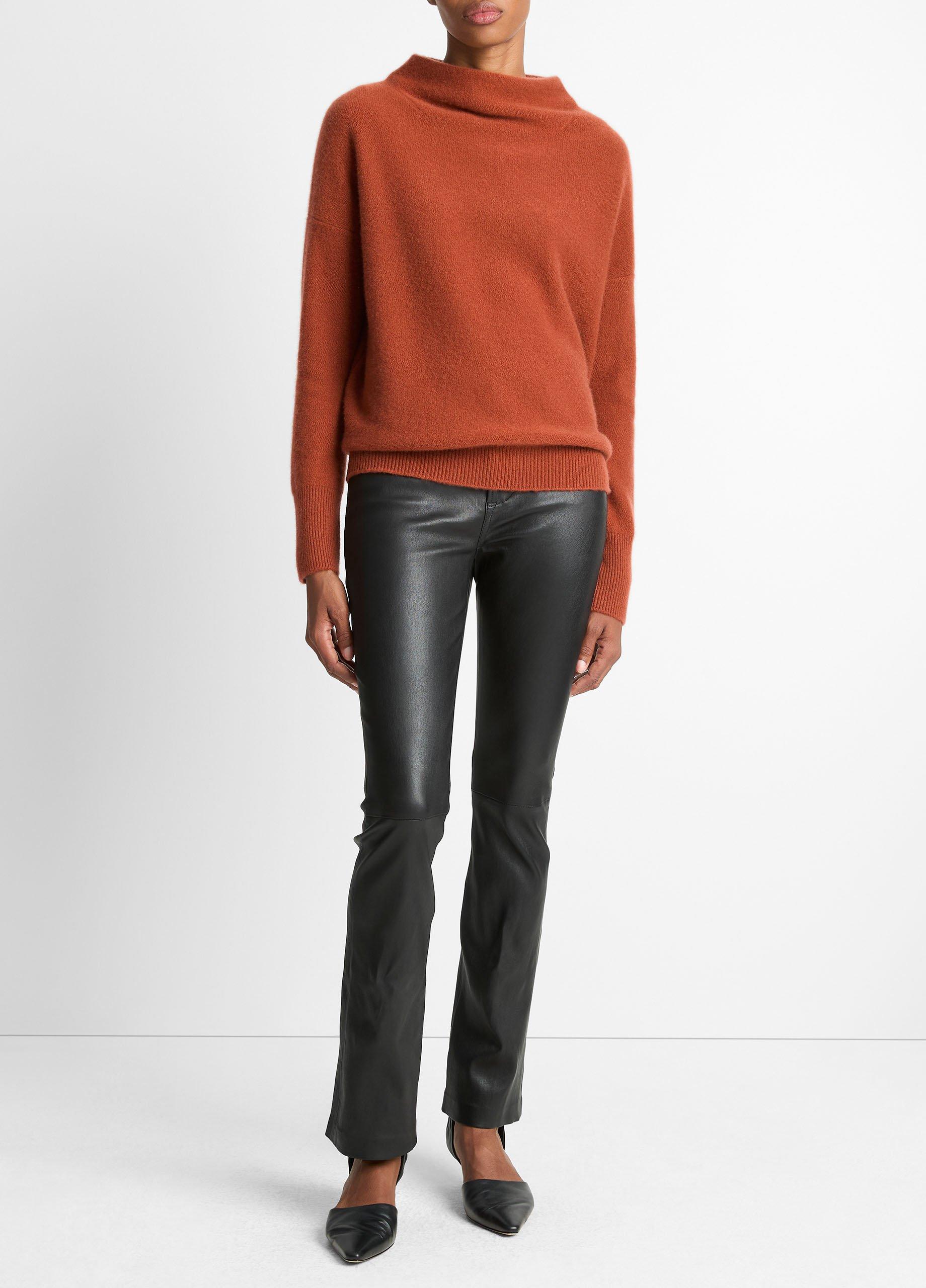 Plush Cashmere Funnel-Neck Sweater image number 3
