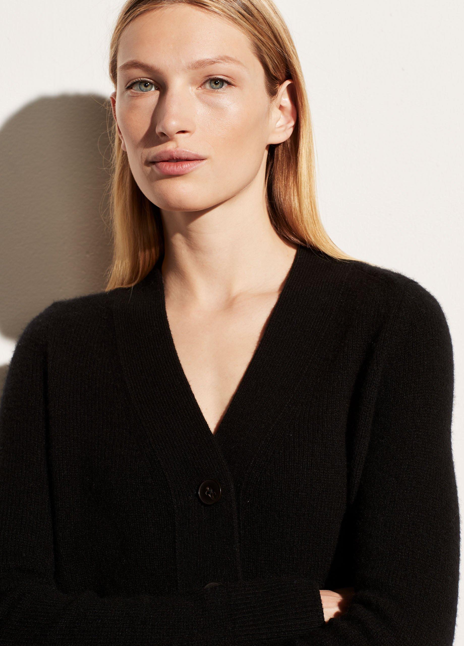 Cashmere Shrunken Button Cardigan image number 1