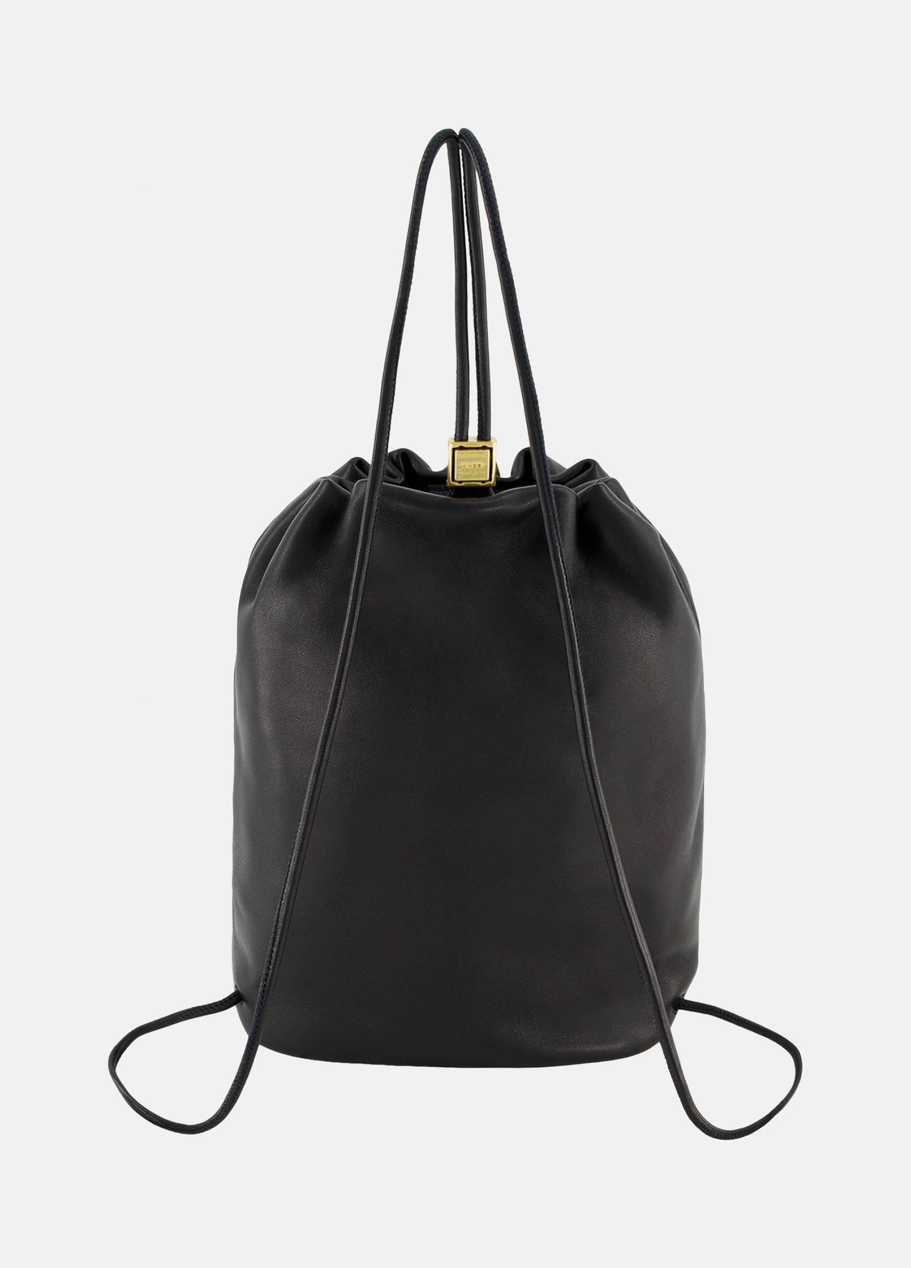 Sarai Leather Drawstring Backpack image number 3