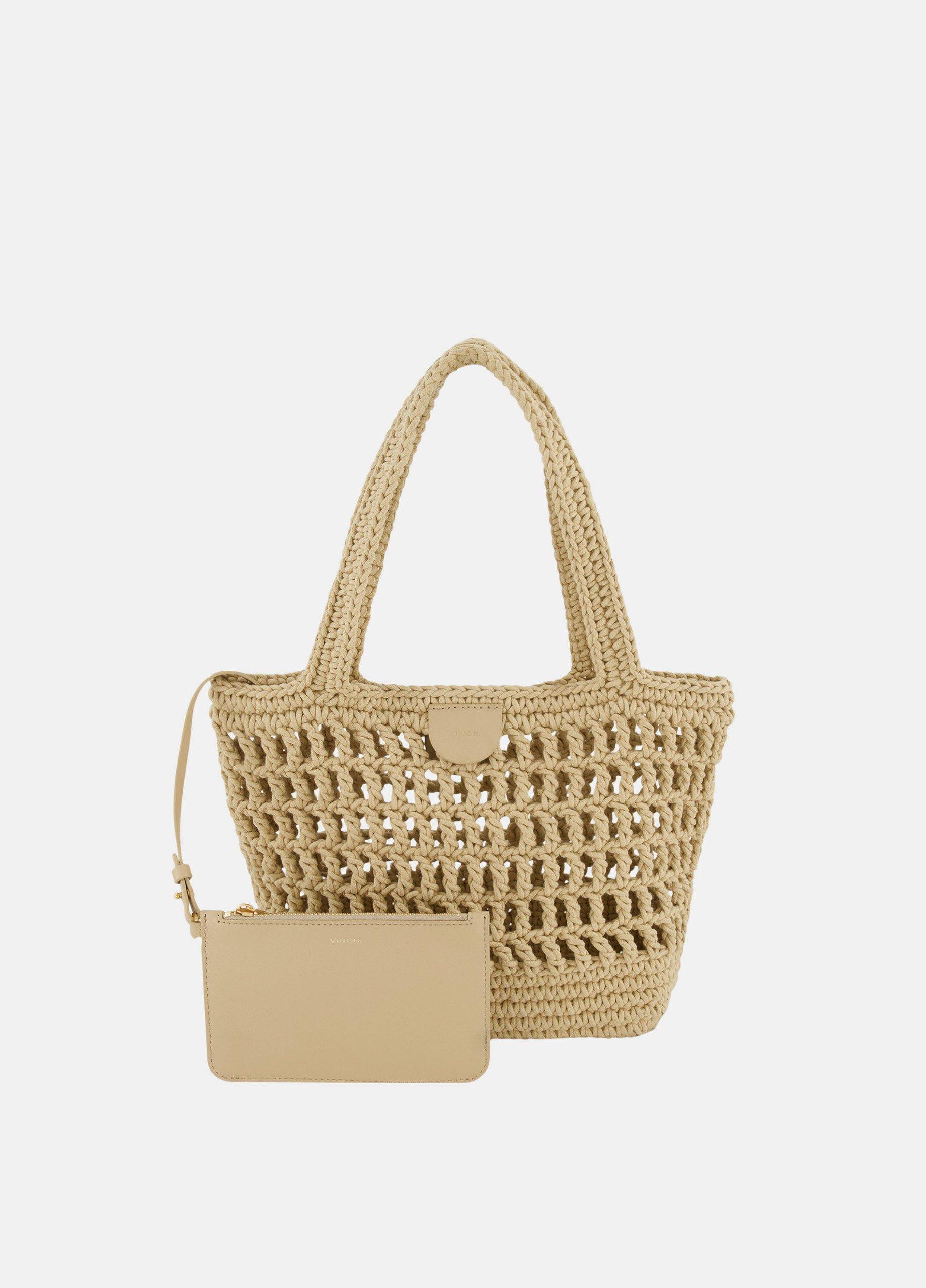 Barcelona Cotton Crochet Small Tote from Vince - $178