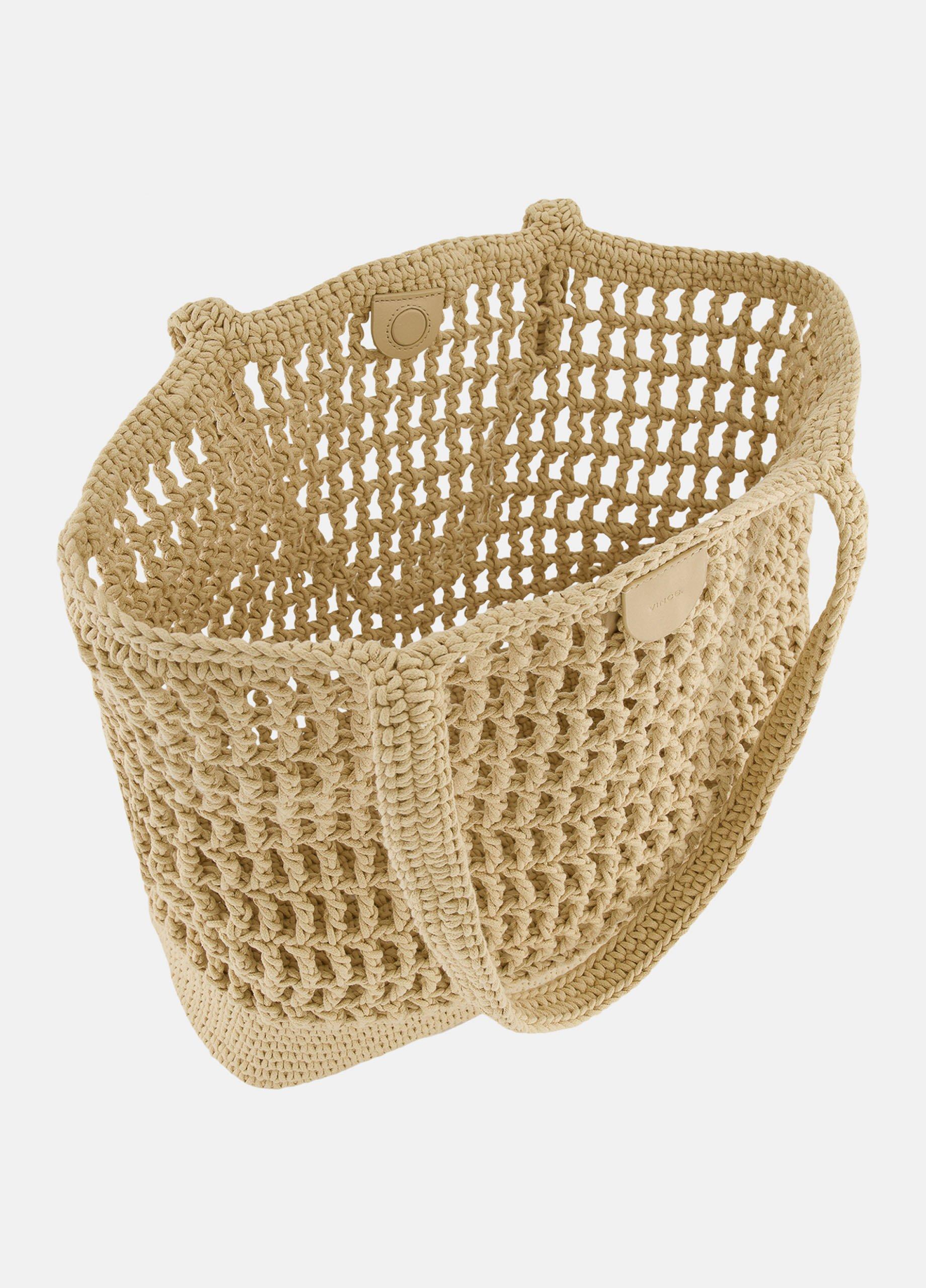 Barcelona Cotton Crochet Large Tote image number 2