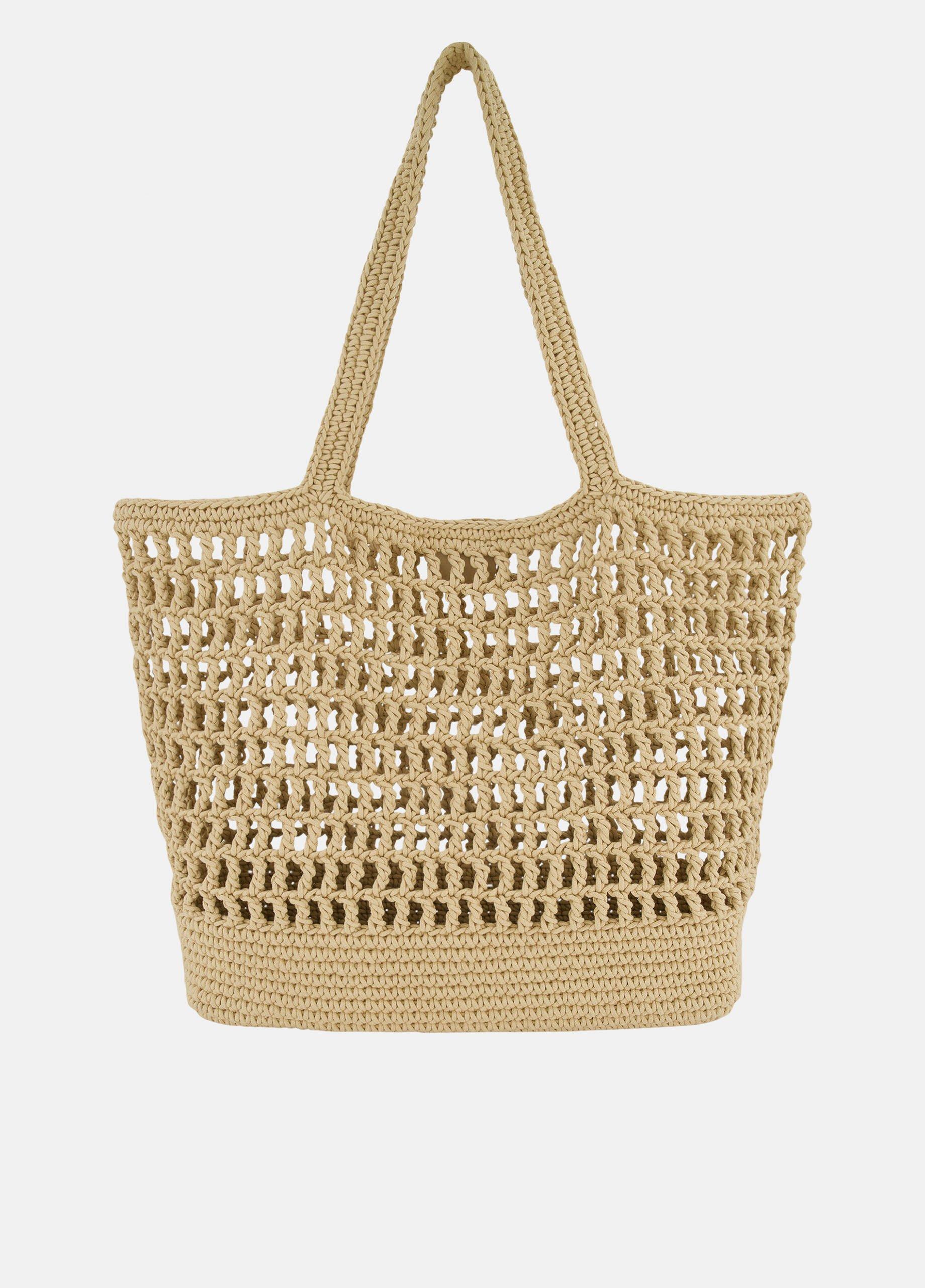 Barcelona Cotton Crochet Large Tote image number 3