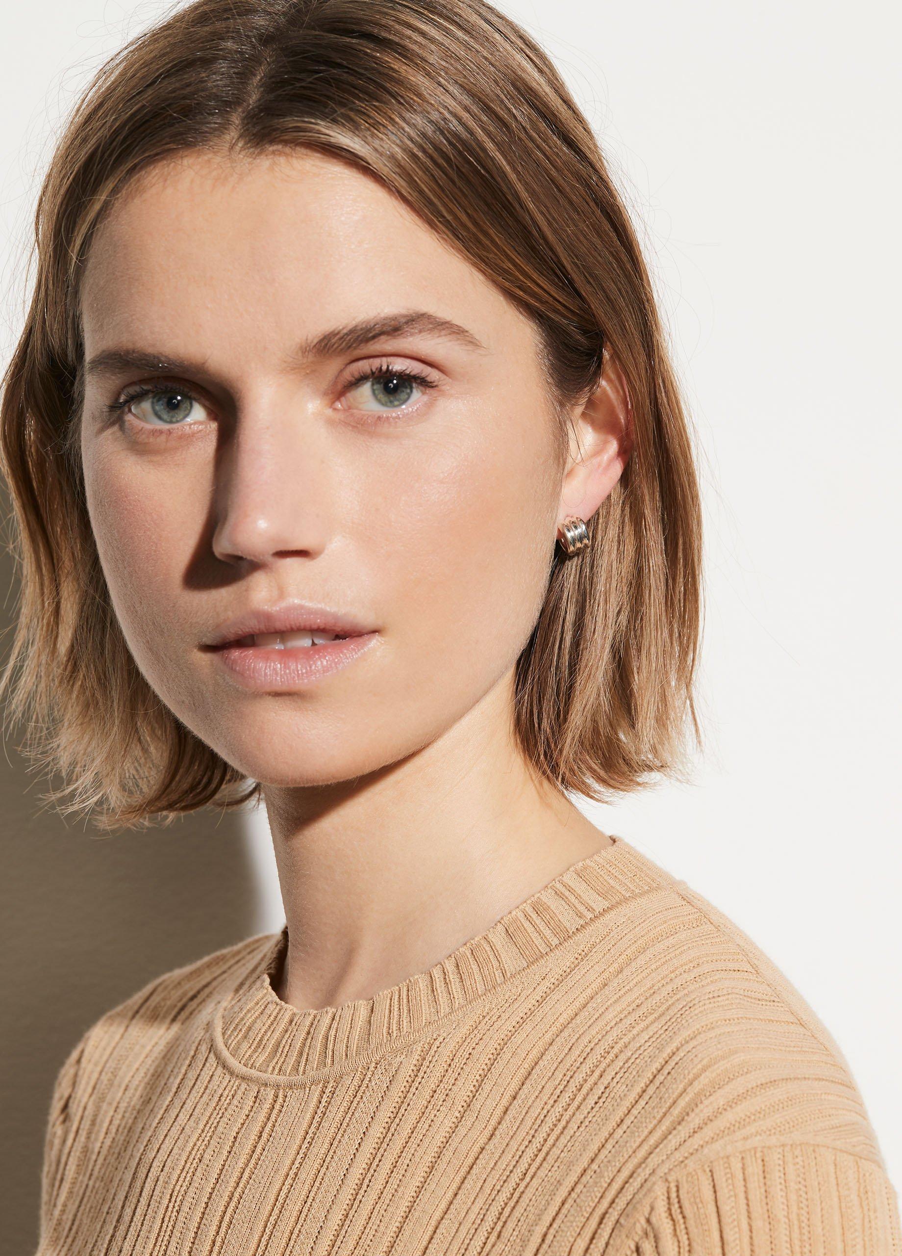 AGMES Mini Triple Ridge Hoops image number 3