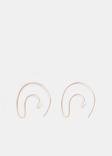 8.6.4 / Spiral Pearl Earrings image number 1