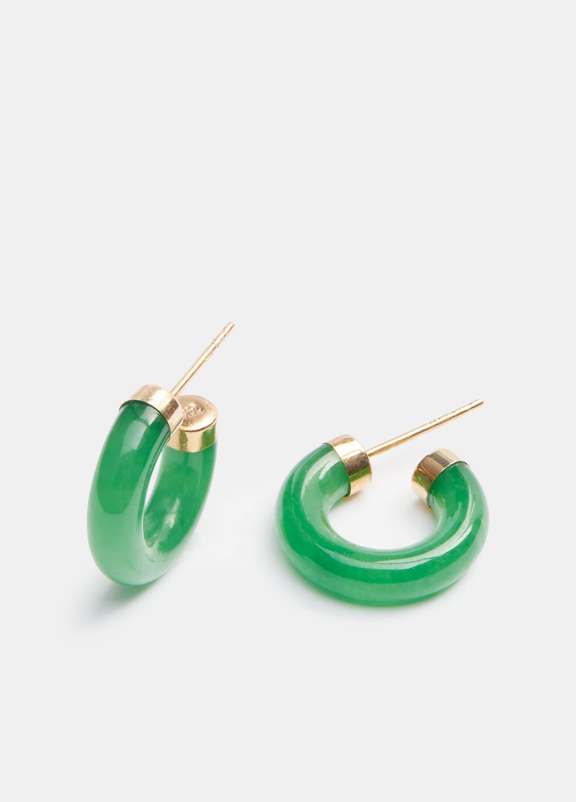 LOREN STEWART / Mini Stone Hoops image number 1