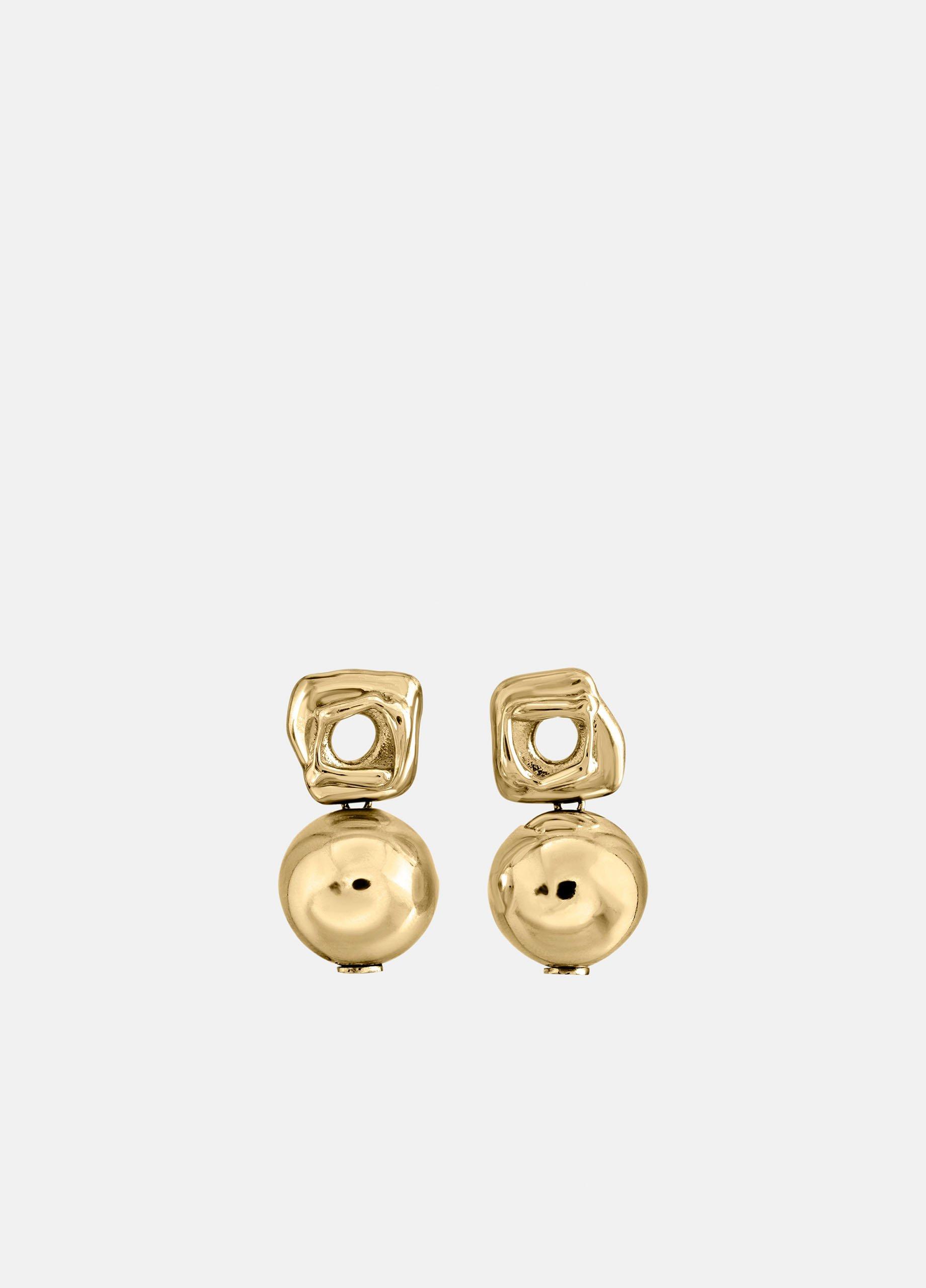 Modern Weaving / Ball Drop Earrings image number 0