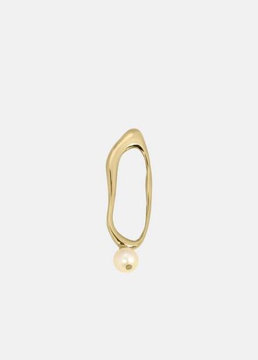 Modern Weaving / Extruded Oval Bead Drop Earrings image number 1