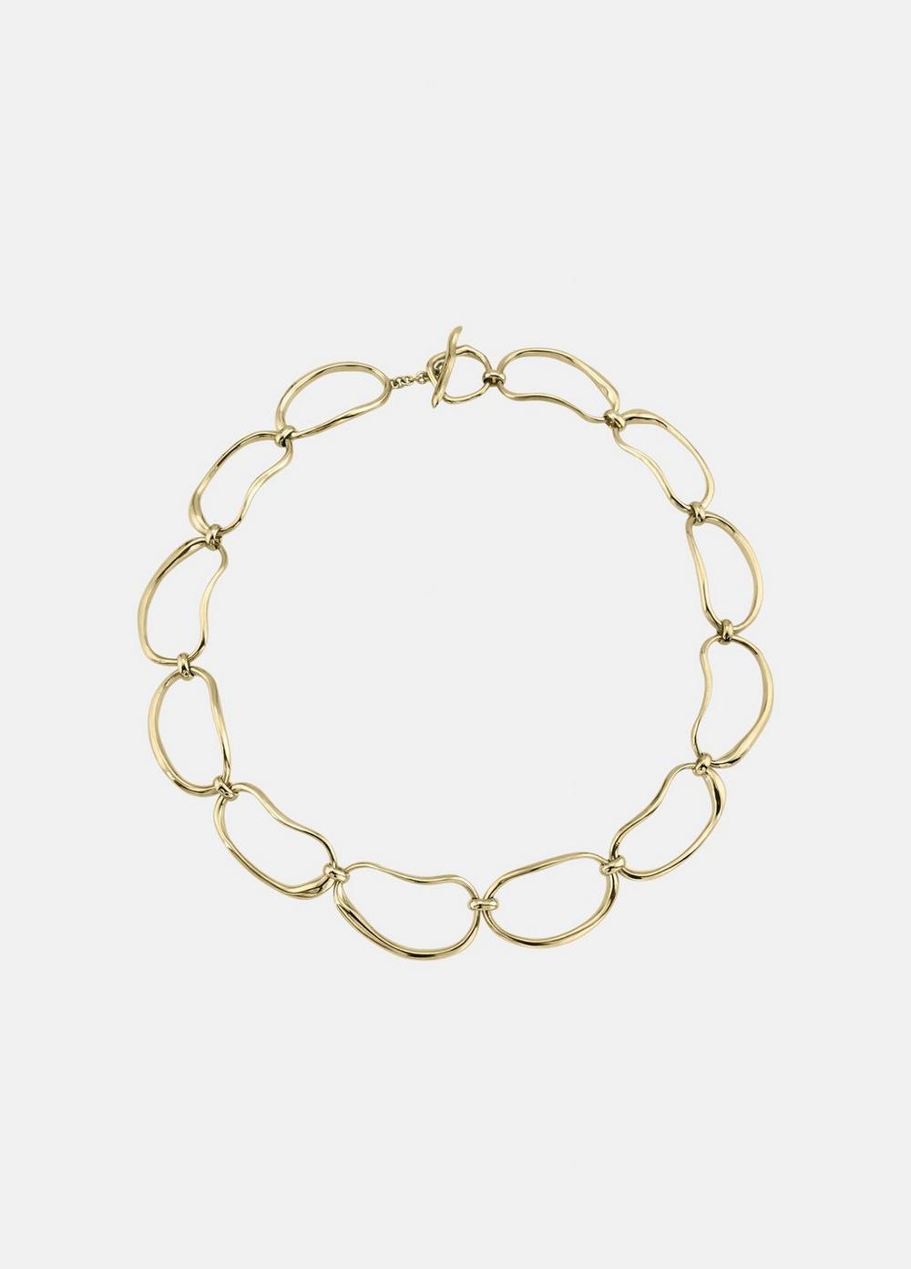 Modern Weaving / Hand Formed Oval Link Chain Necklace