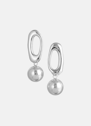 Modern Weaving / Oval Bead Drop Earrings image number 0