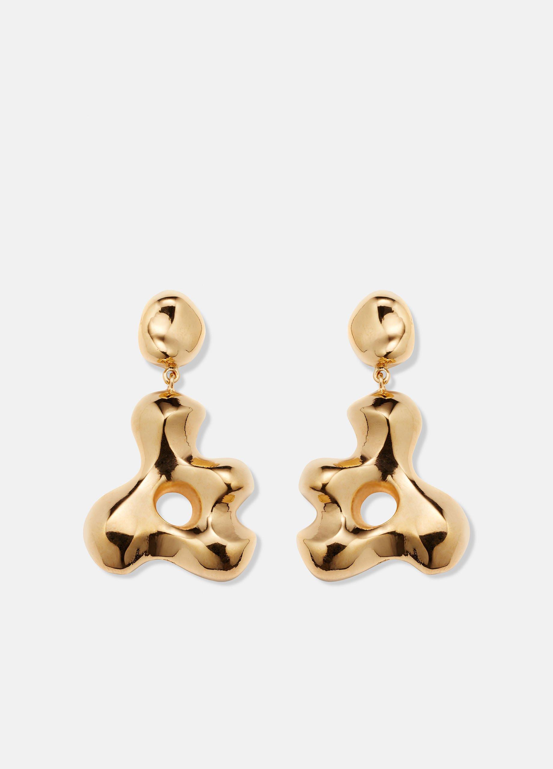 Agmes Simone Earrings, Gold Vince