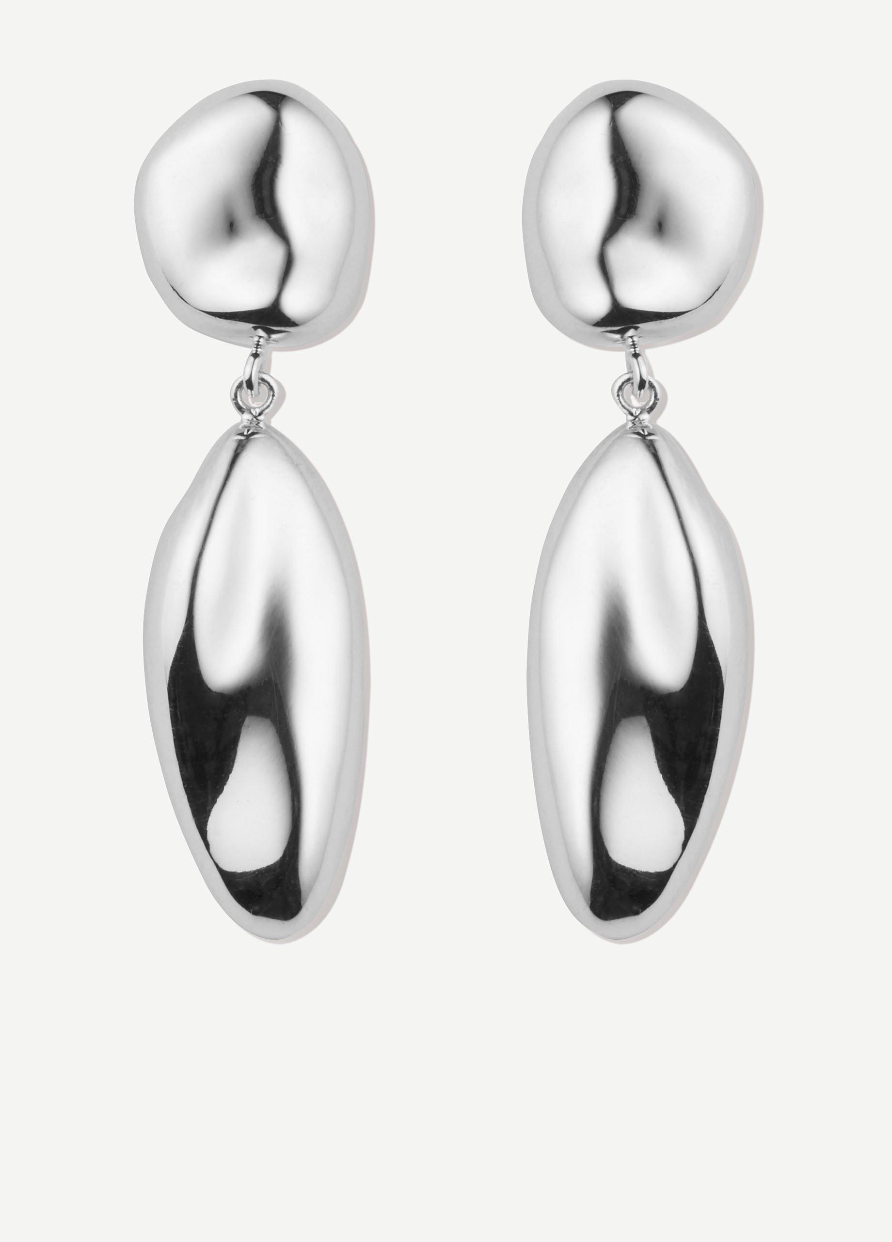 Women's Agmes Short Patrice Earrings, Silver Vince