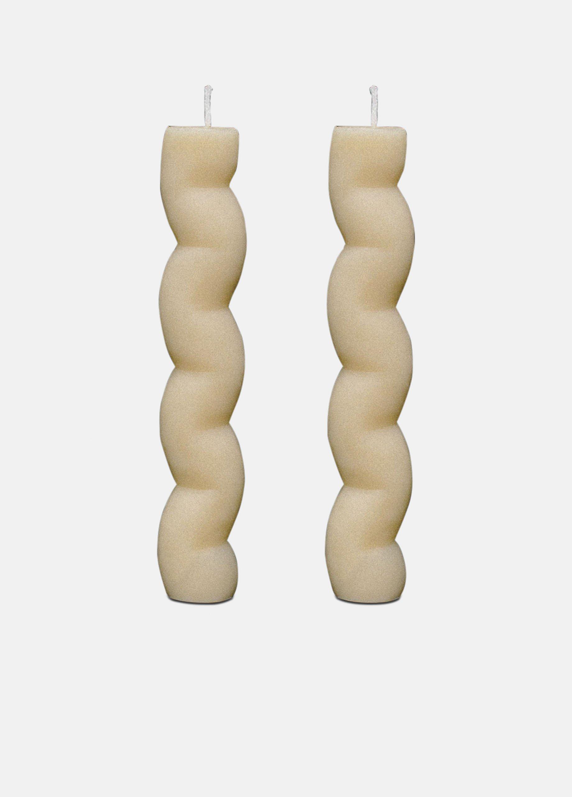 Women's Common Body/ Pair Of Serpentine Candles, Natural Vince