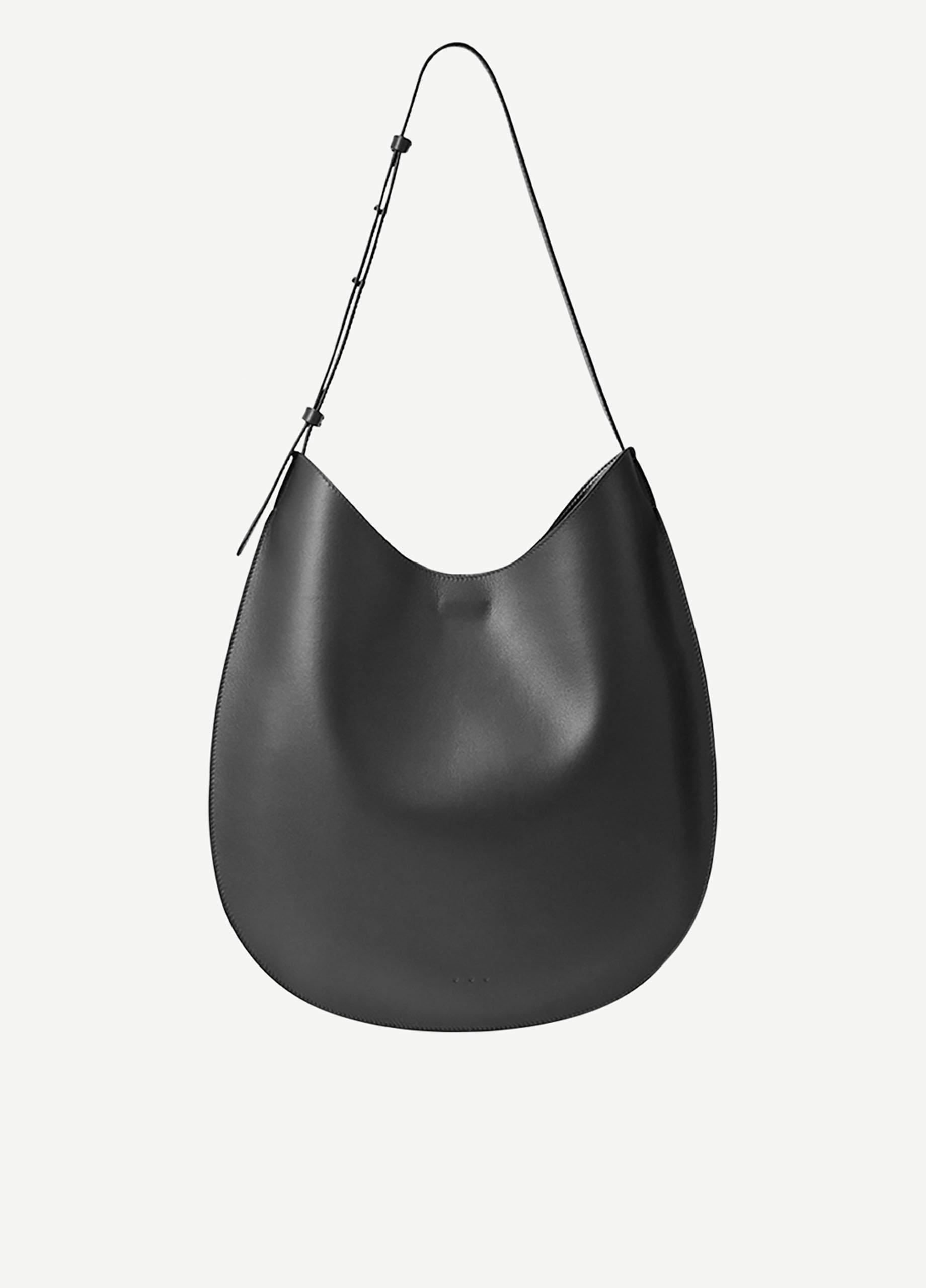 Aesther Ekme Leather Flat Hobo BAG - BLACK