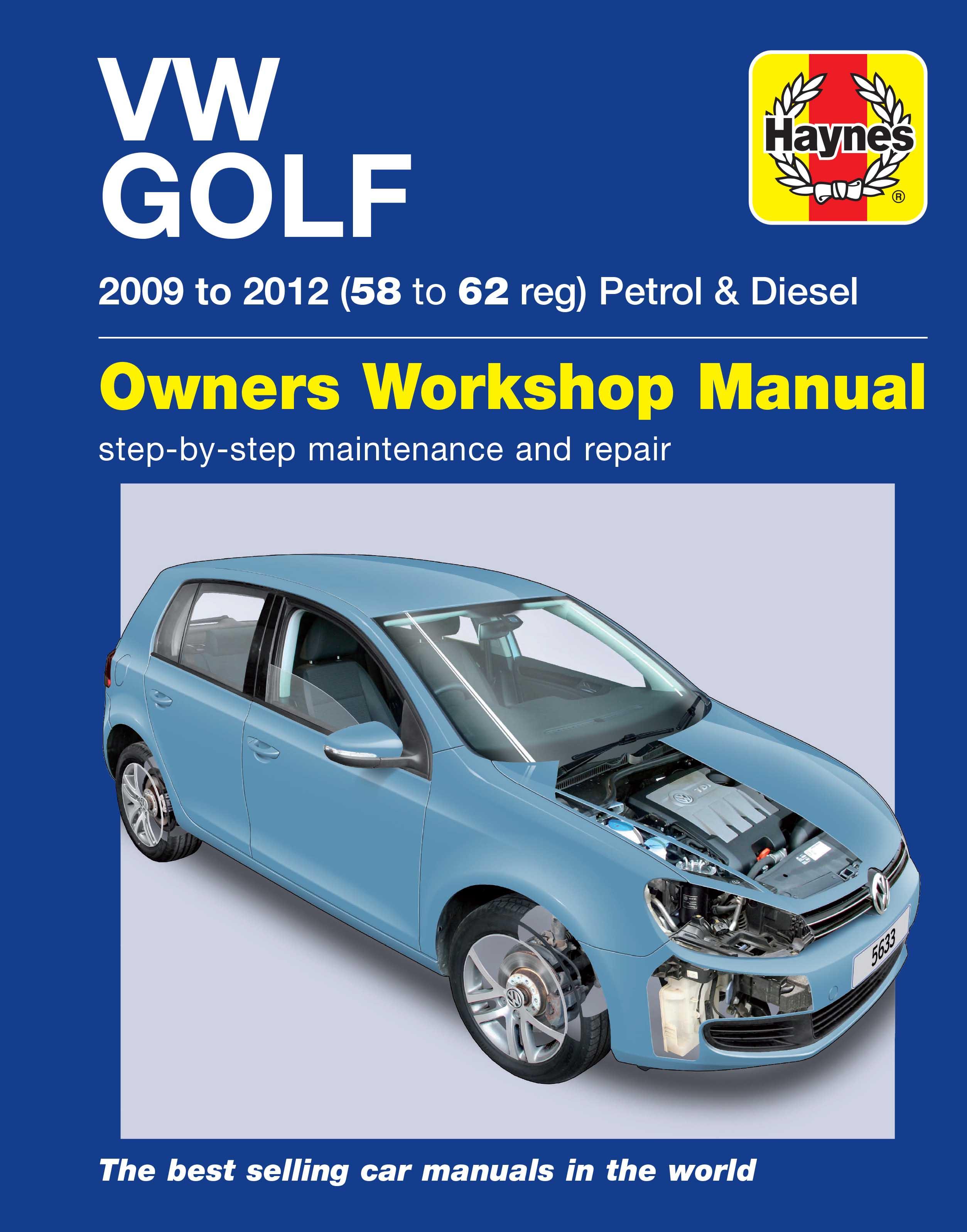 Haynes VW Golf Petrol & Diesel (09-12) 58 ‚Äì 62 Manual | Halfords UK