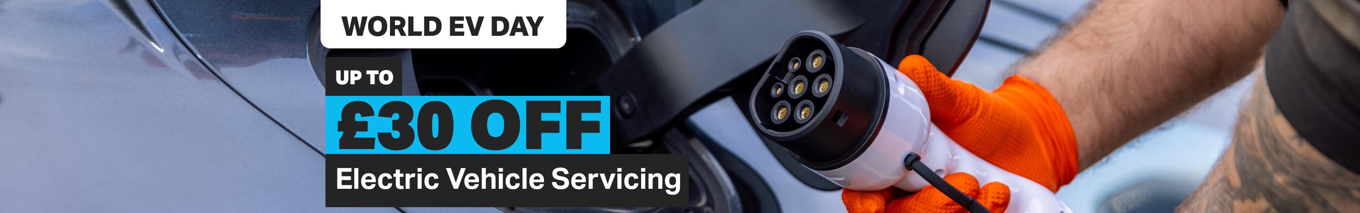 Up to £30 off EV Servicing